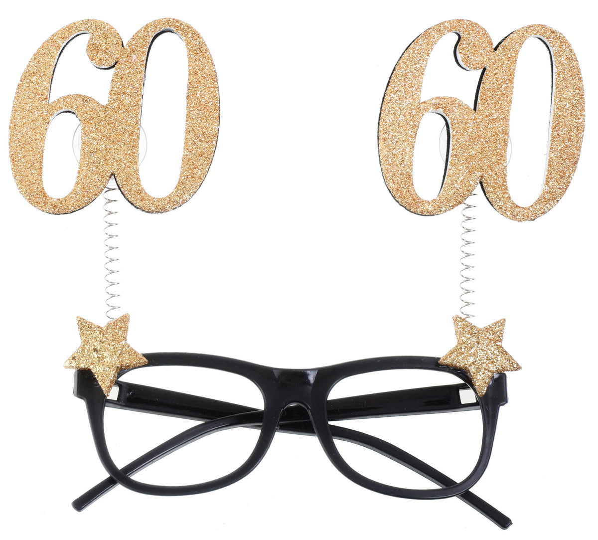 Lunettes de Fete 60 Ans - Paillettes Noir et Or