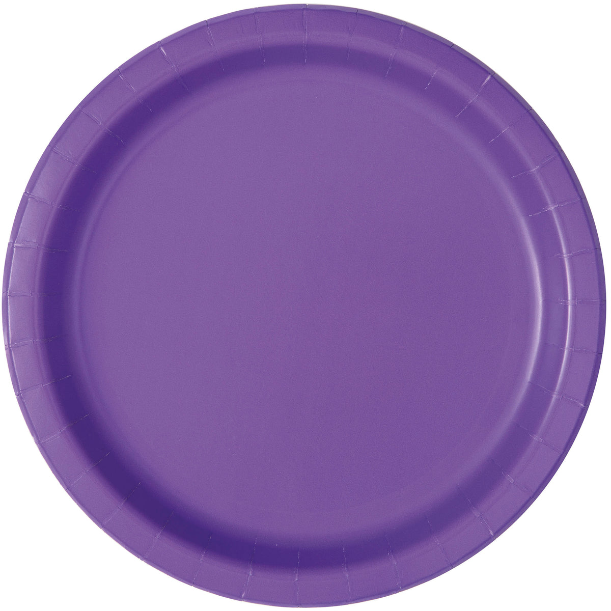20 assiettes rondes en papier mauve néon 7po