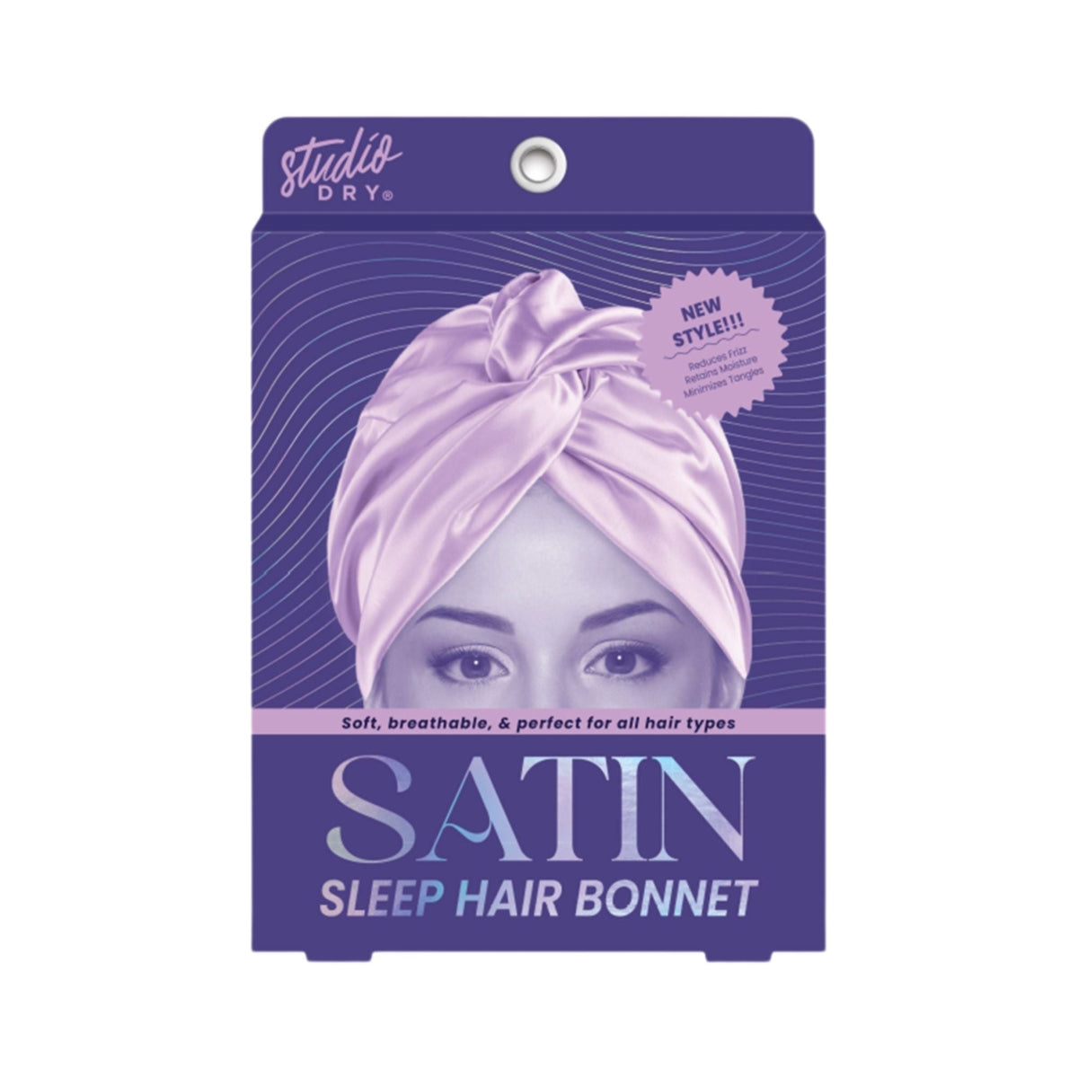 Studio Dry Bonnet de nuit turban rose