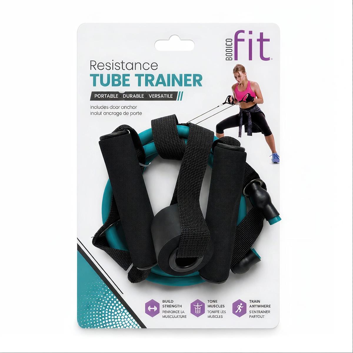 Bodico Fit Tube de résistance avec ancrage de porte léger/moyen 120cm