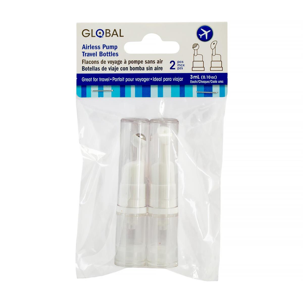 2-pc Airless Travel Bottles, 3mL
