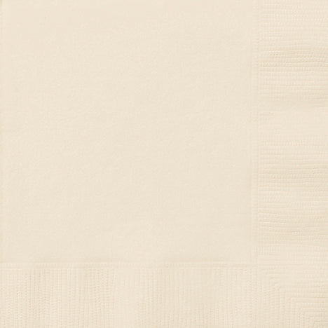 40 serviettes de table vanille 2 plis, 12,75x12,75po