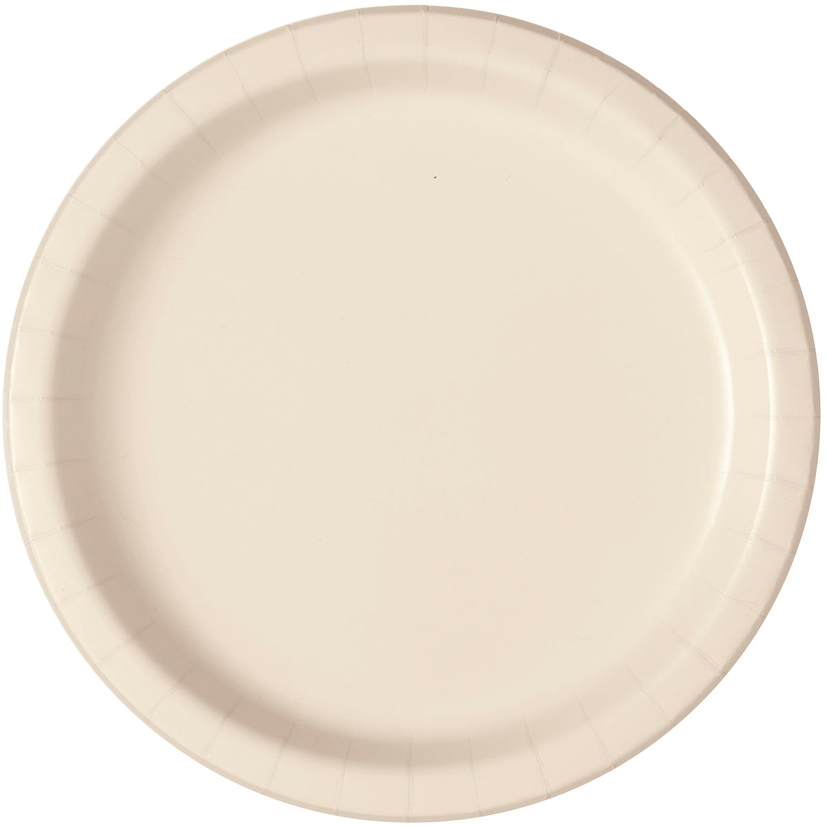20 assiettes rondes en papier vanille 7po