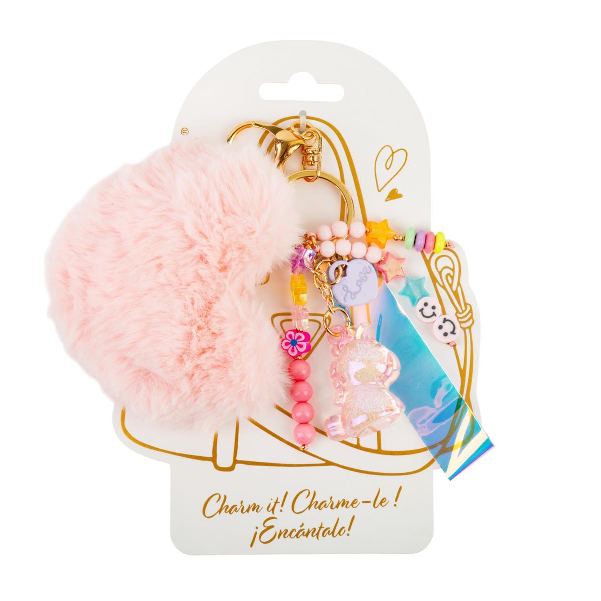 Plush Heart Bag Charm with Unicorn