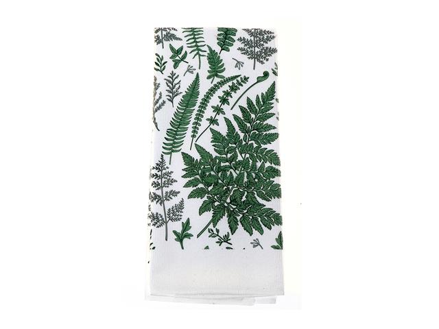 Kitchen Towel - Fern Leaves - Polyester / Cotton 15x25in