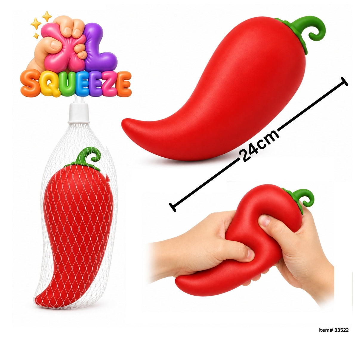Poivron squishy XL 24cm