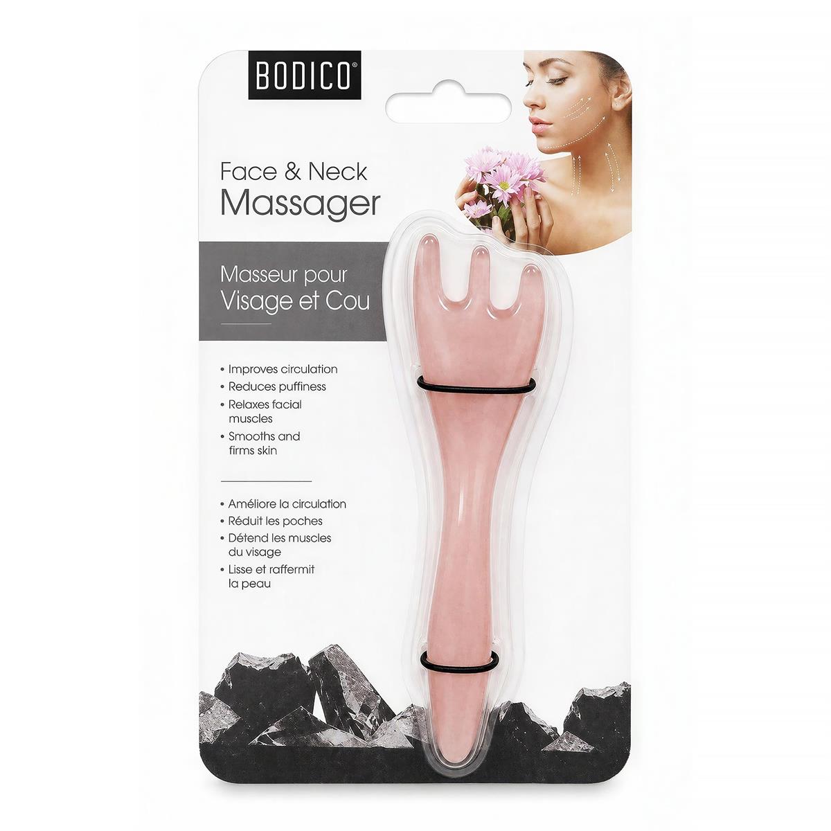 Bodico Masseur gua sha visage et cuir chevelu 14.7x3.5cm