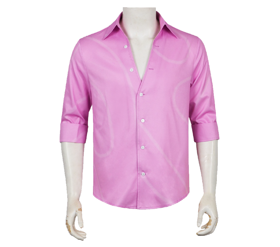 jinu dress shirt Saja Boys Jinu Pink Button-Down Cosplay Shirt