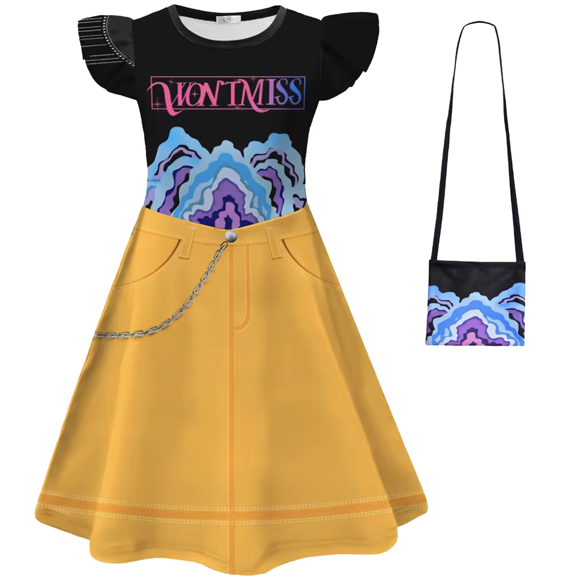 K-POP Demon Hunters – Robe Mira avec bourse (costume) pour enfants