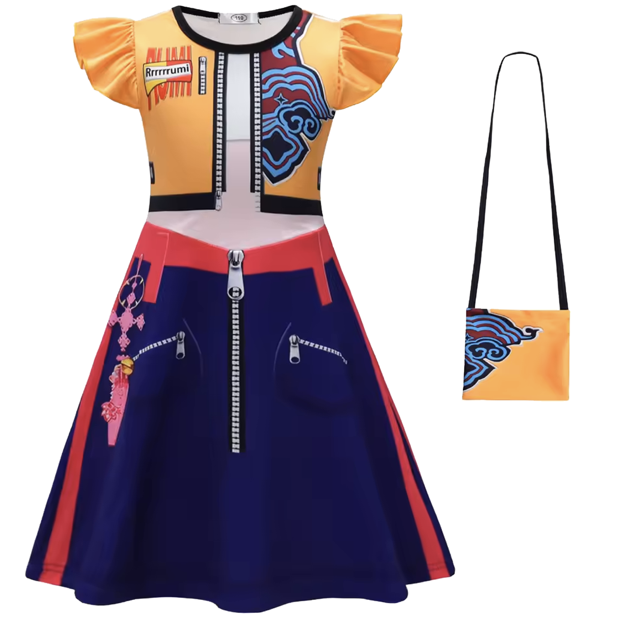 K-POP Demon Hunters – Robe Rumi avec bourse (costume) pour enfants