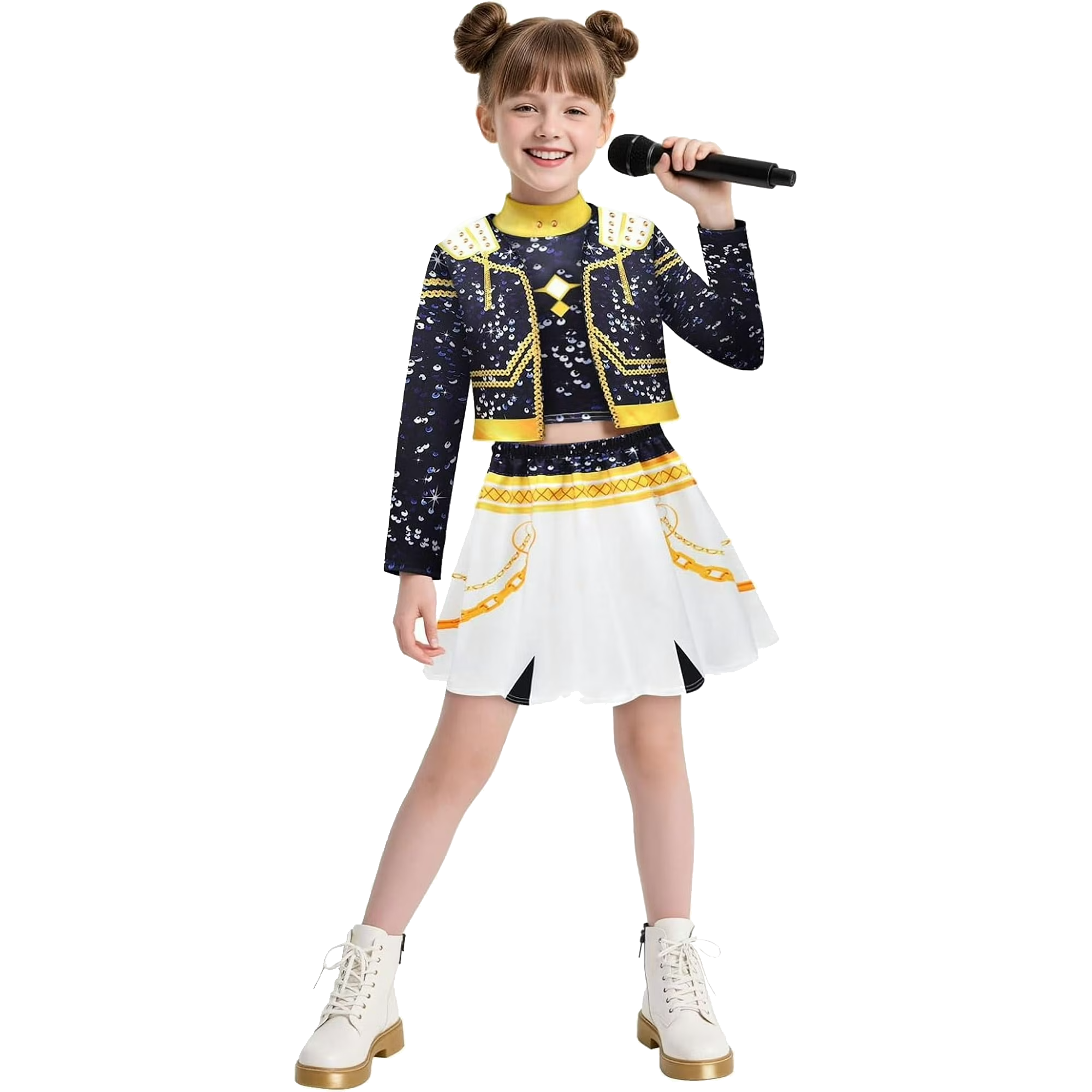 K-POP Demon Hunters – Ensemble de costume noir et bleu Zoey pour enfant
