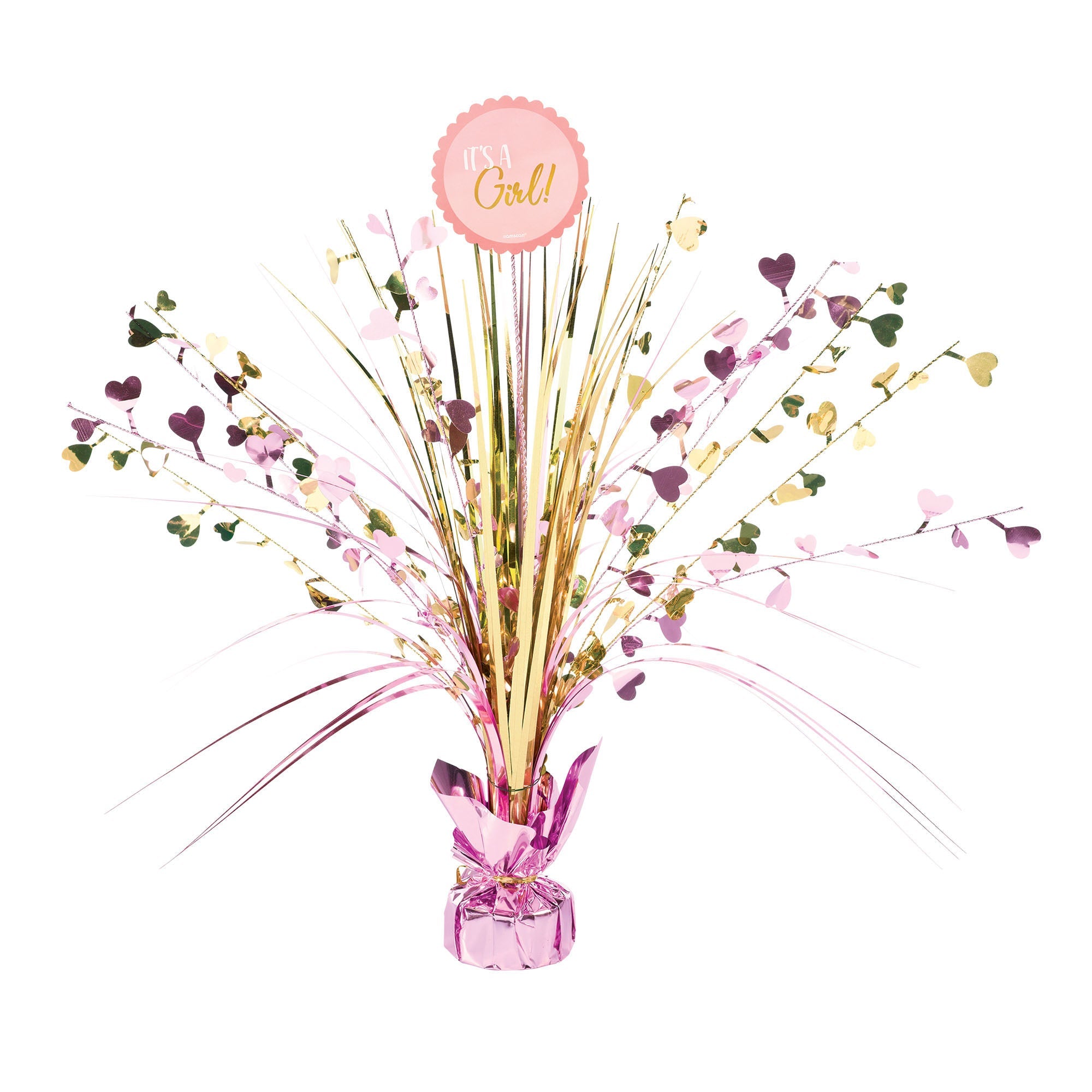 Oh Baby Girl Spray Centerpiece Foil 18in