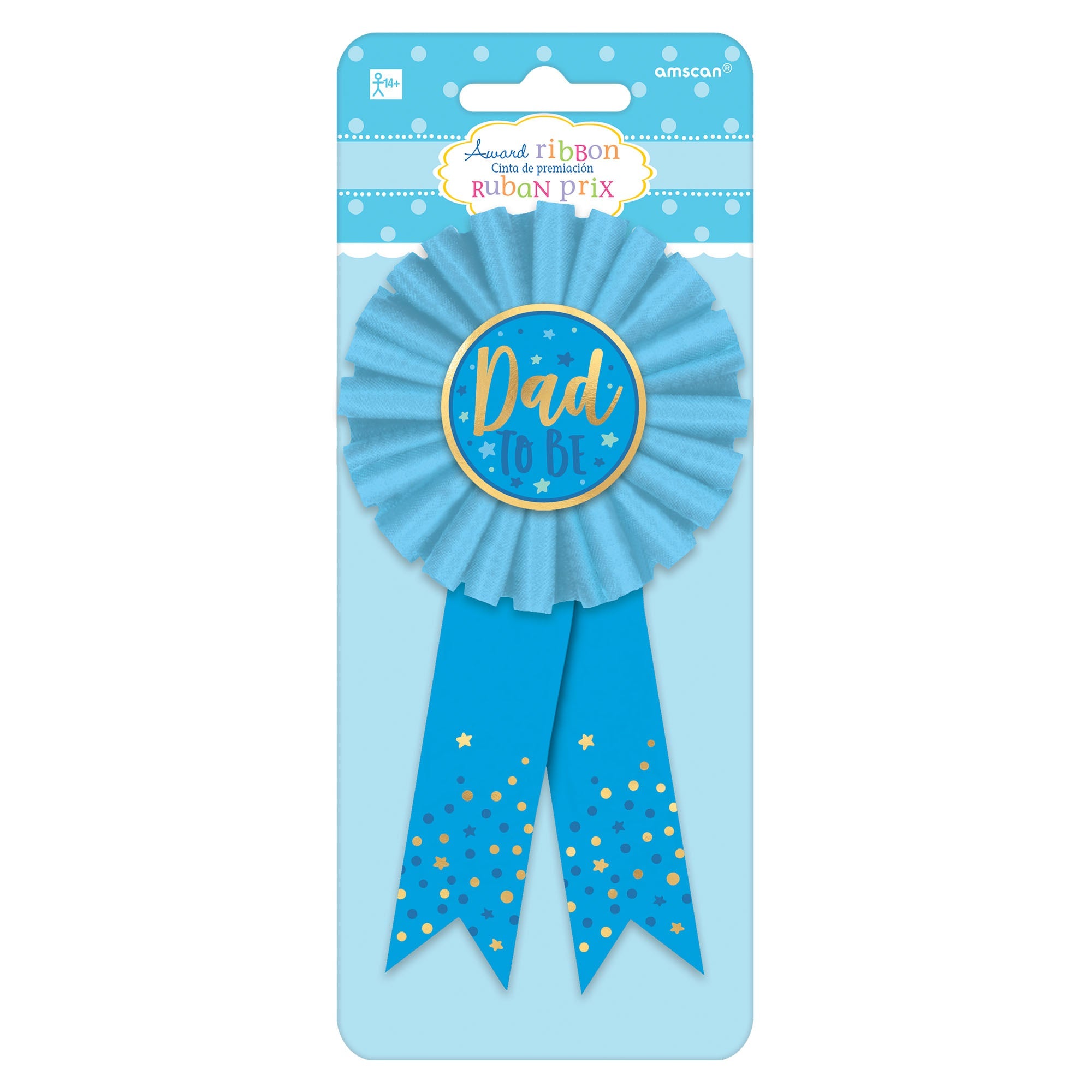 Dad To Be Award Ribbon Fabric  5.5x3in