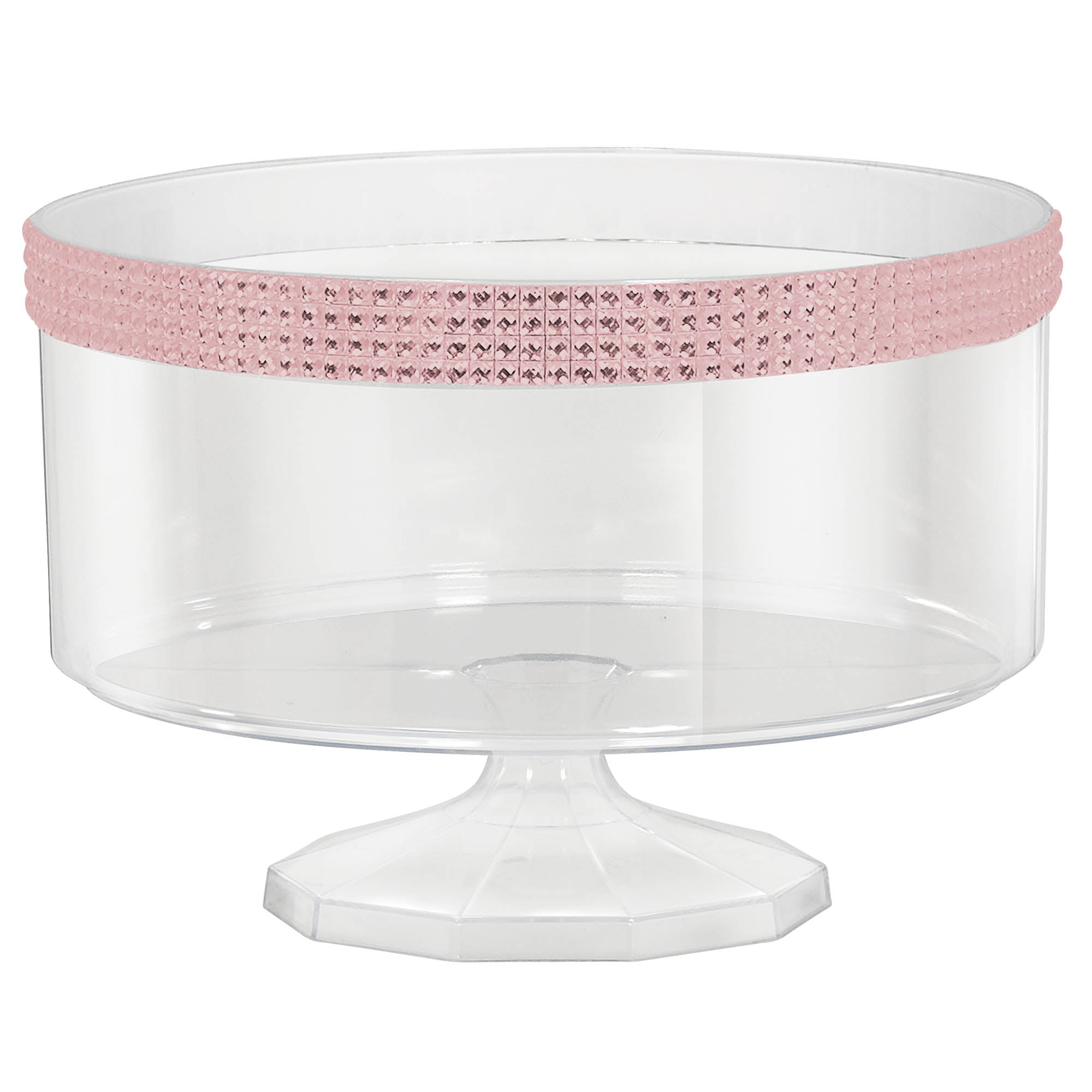 Small Trifle Container w/Pink Gems  5.875in