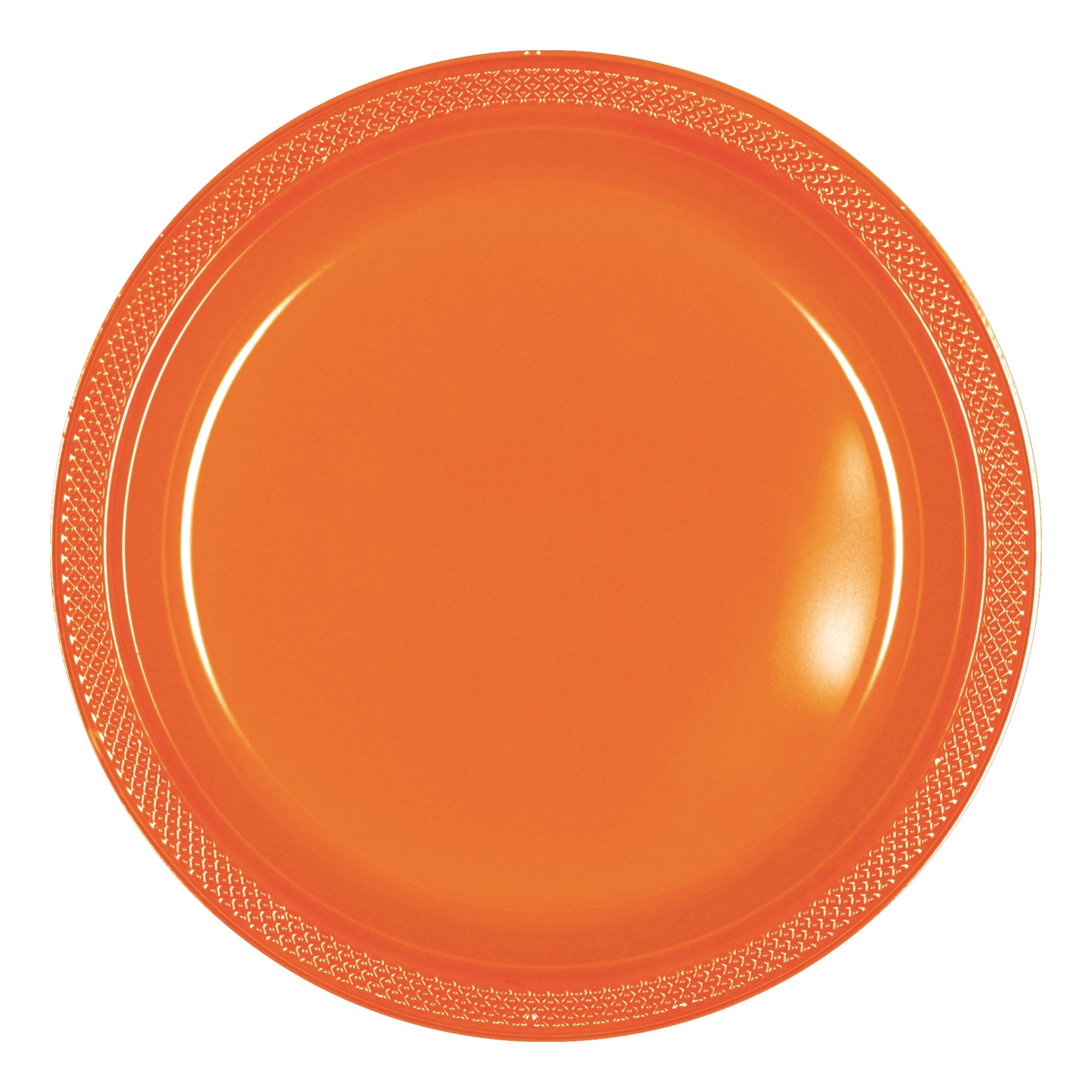 Round Plastic Plates Orange Peel 20 pcs 7in
