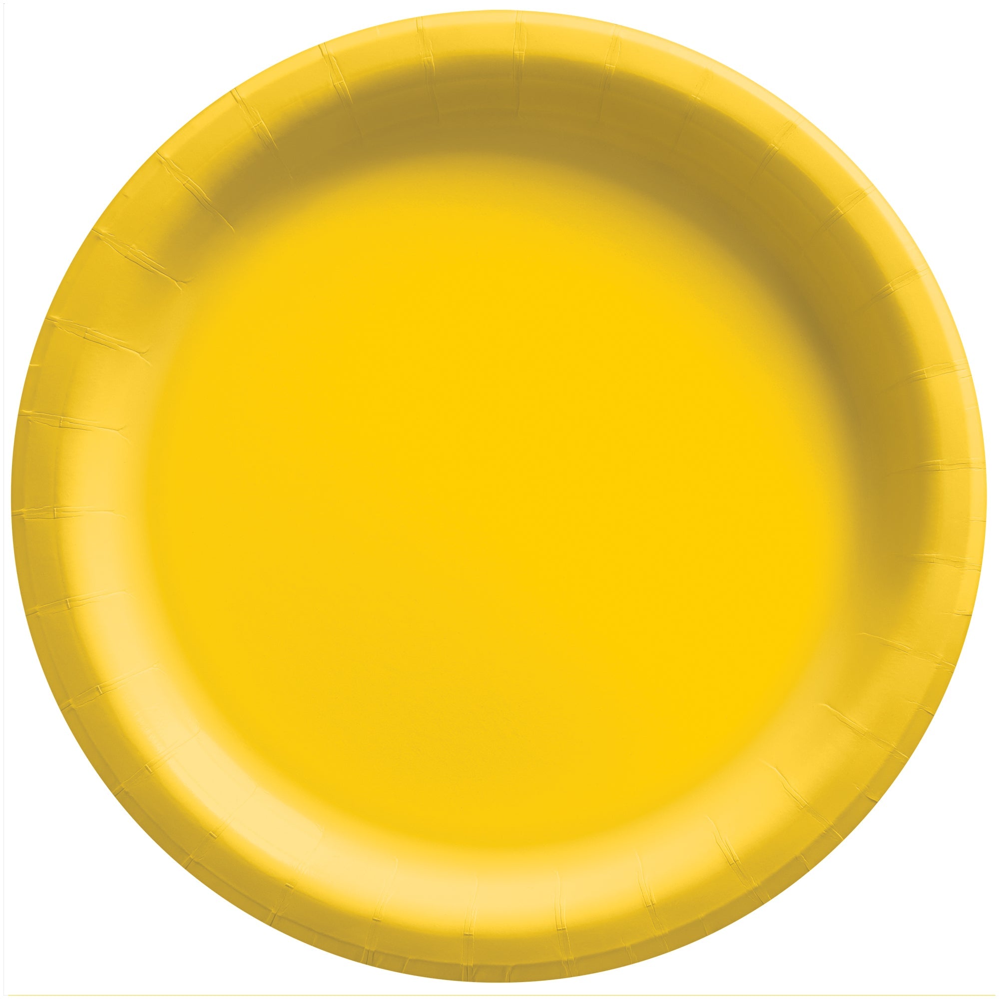Round Paper Plates  Yellow Sunshine  20 pcs  6.75in