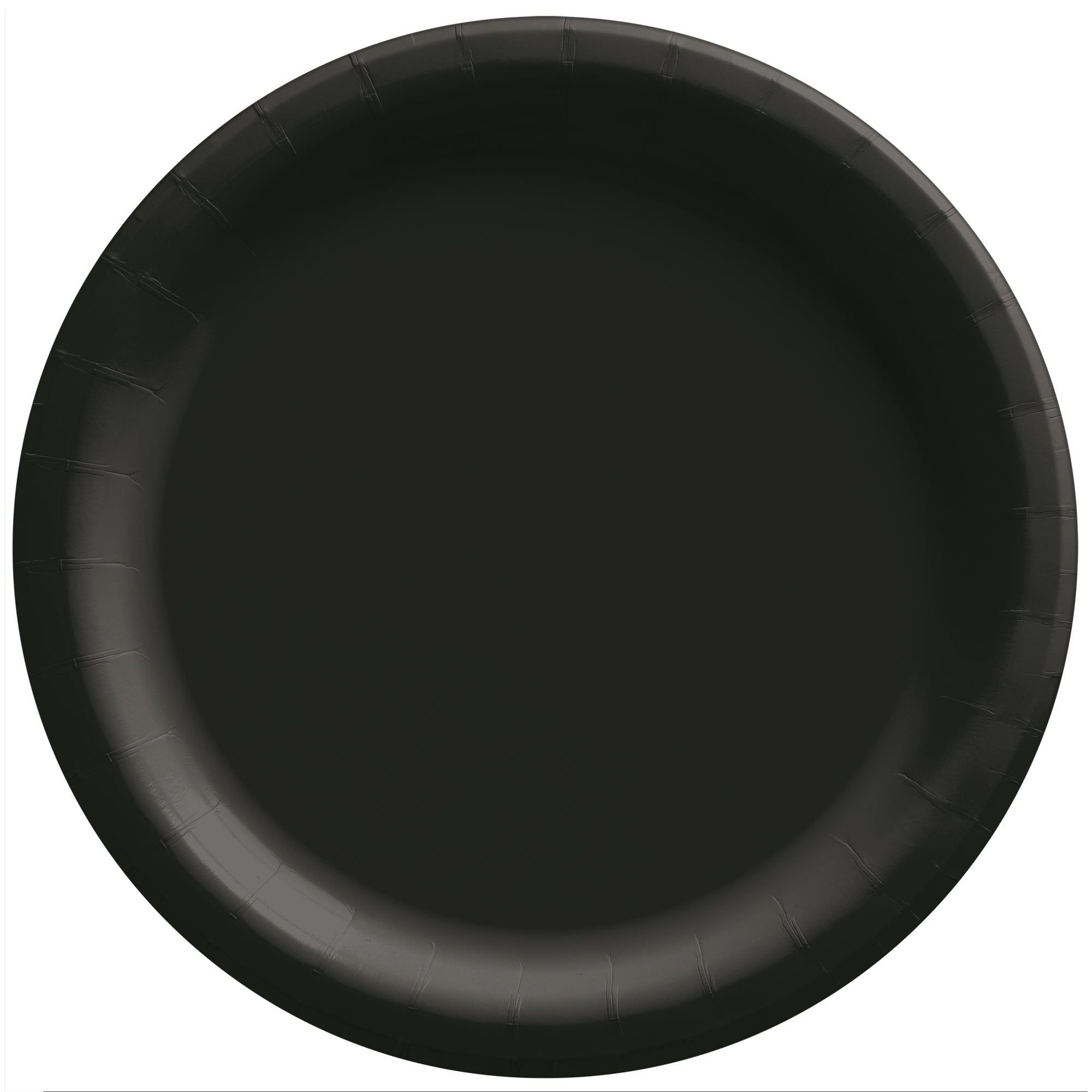 Round Paper Plates  Jet Black  20 pcs  8.5in