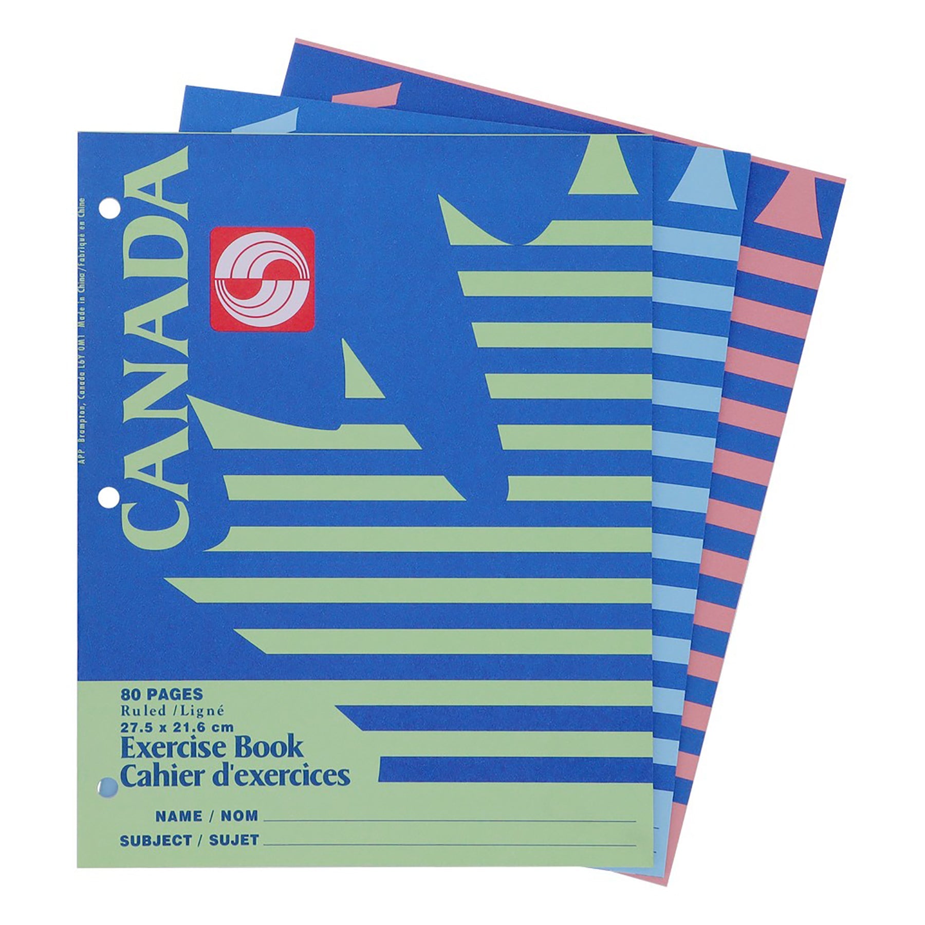APP Canada Exercise Notebook 80 Lined Pages 8.5x11in