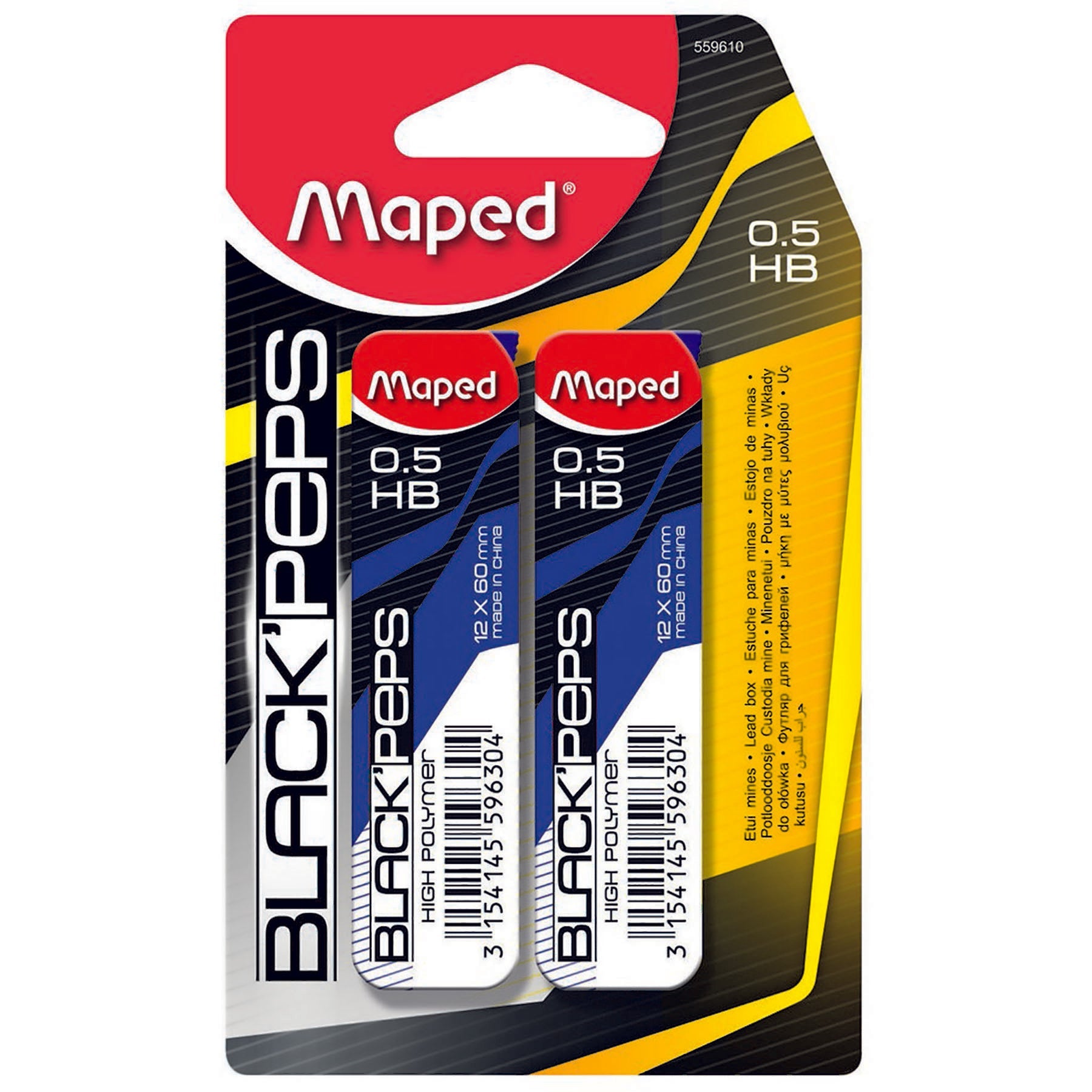 Maped Black'Peps 24 HB Leads 0.5mm