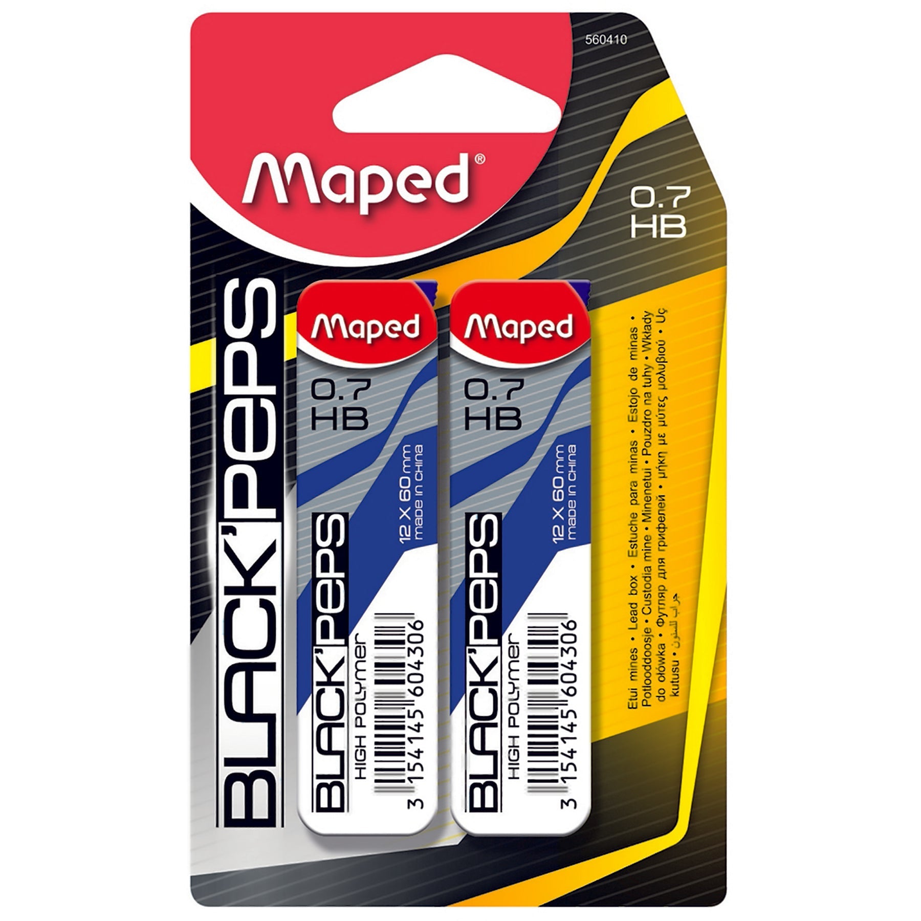 Maped Black'Peps 24 HB Leads 0.7mm