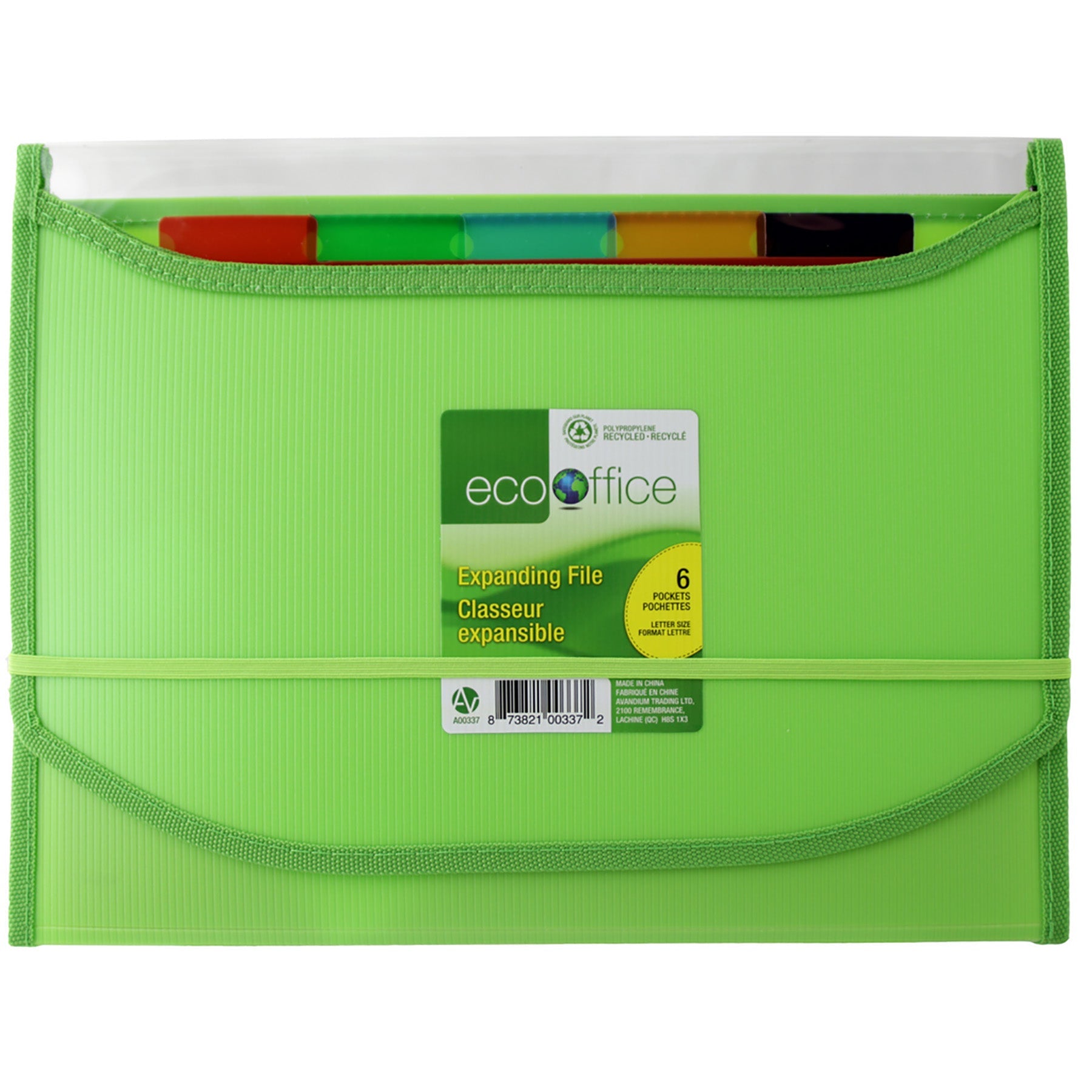 EcoOffice Expanding Top View File 6 Pockets 13x9.5x1in