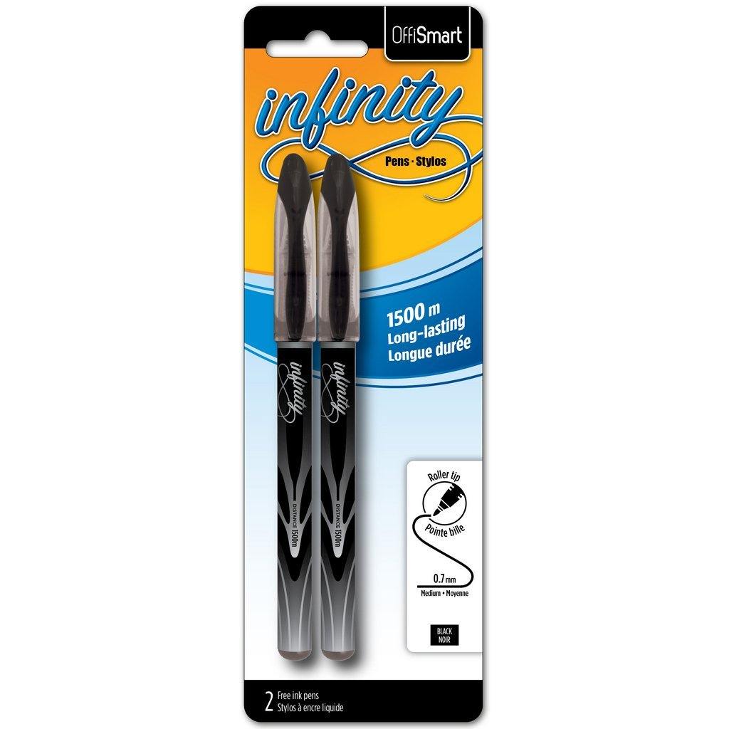 Infinity Liquid Ink Pen 0.7Mm X2 Black - Dollar Max Dépôt