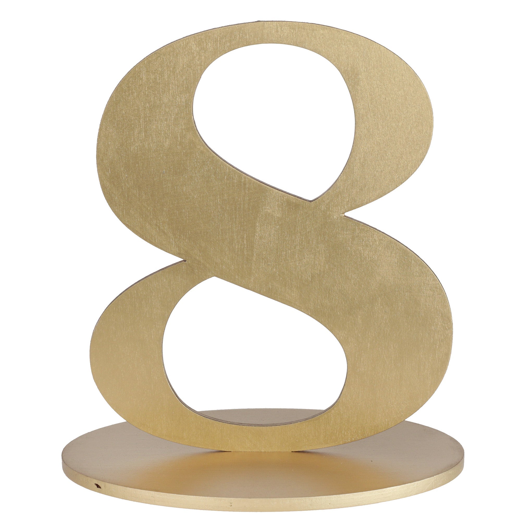 Number 8 Name Holder Gold Metallic 5.5x3.5x6.7in