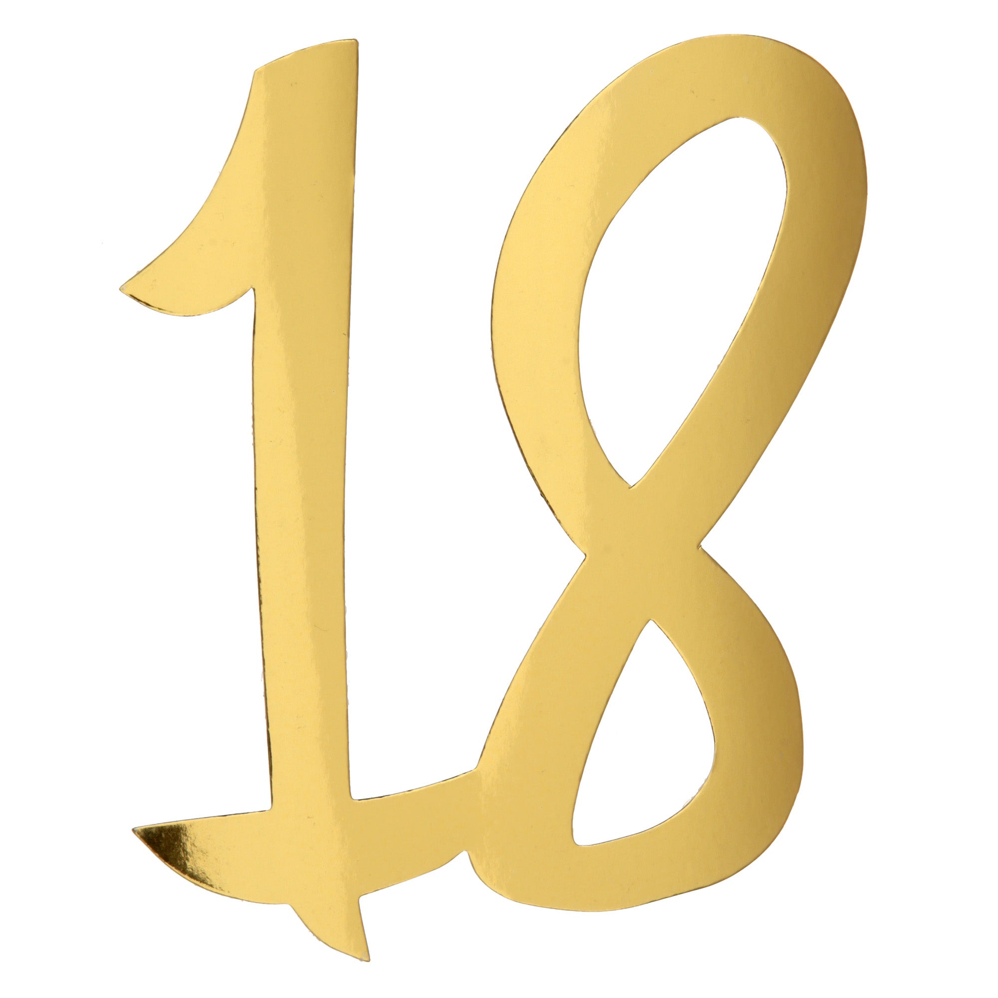 Age 18 4 Big Paper Confetti Gold Metallic 7.9x7.1in