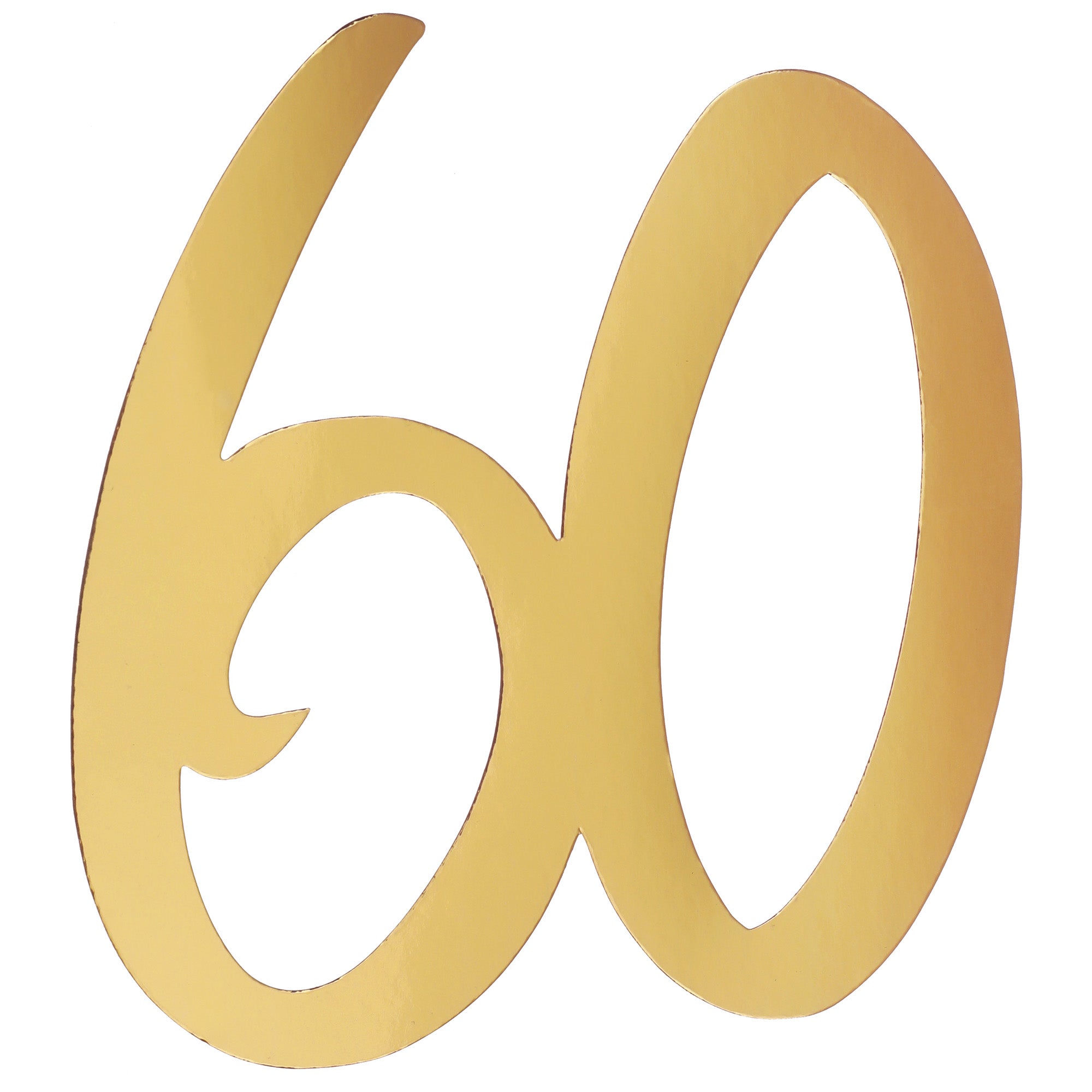 Age 60 4 Big Paper Confetti Gold Metallic 7.9x7.1in