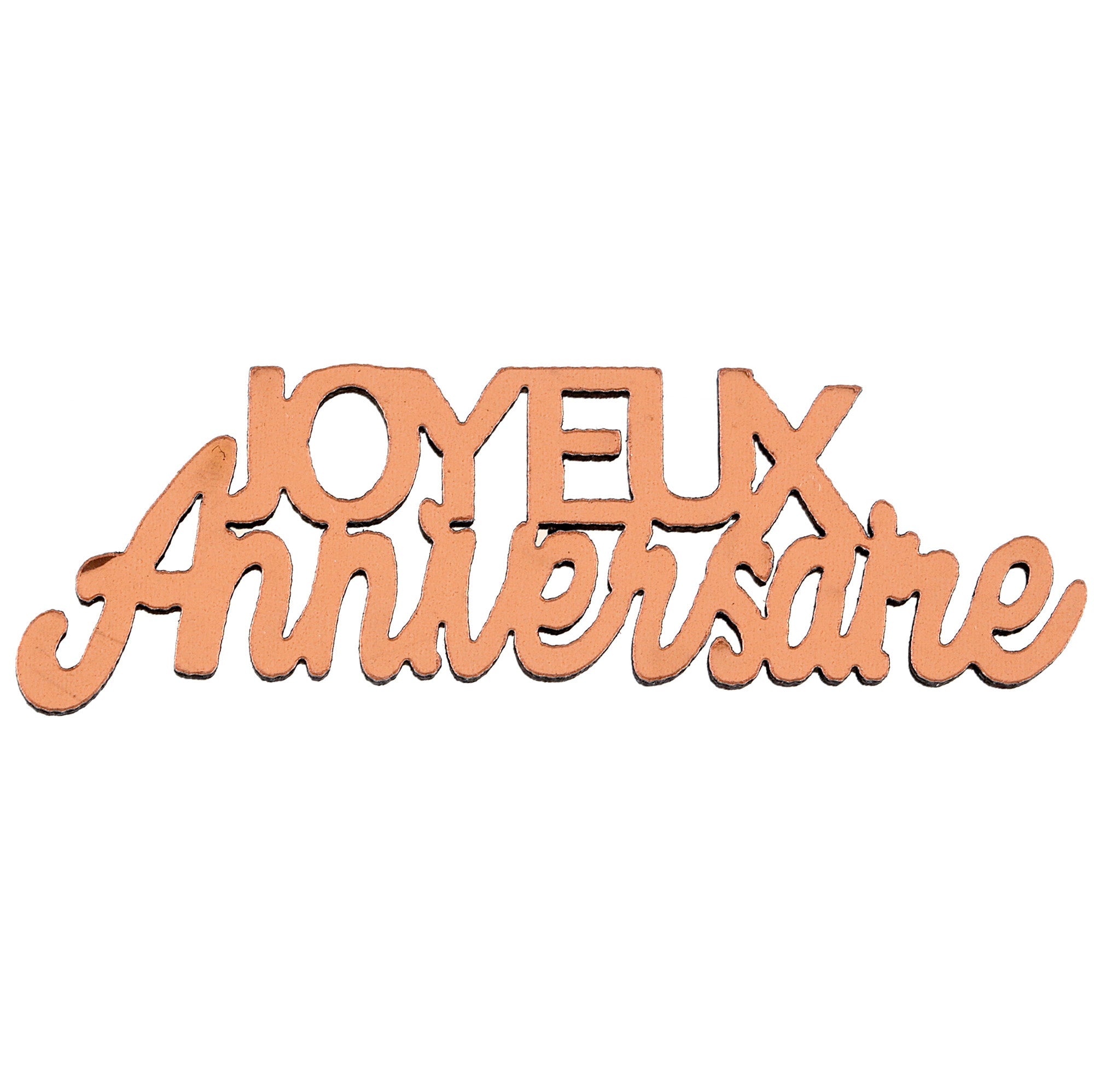 Joyeux Anniversaire 10 Small Decorations to Sprinkle Rose Gold 2.6x1.4in
