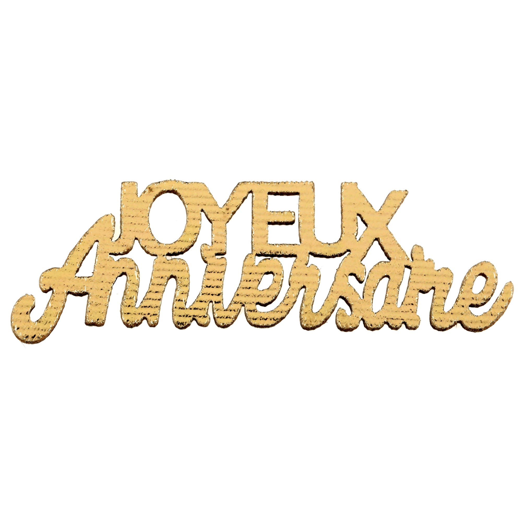 Joyeux Anniversaire 10 Small Decorations to Sprinkle Gold 2.6x1.4in