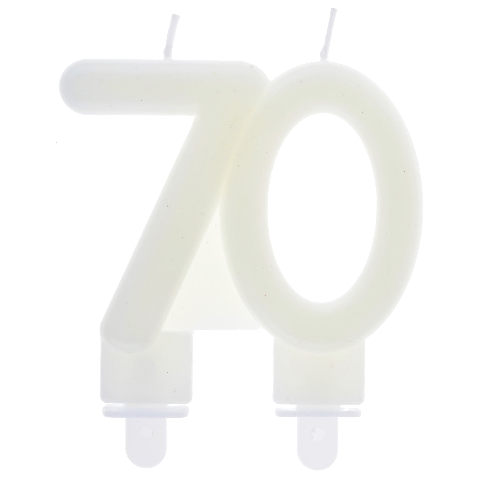 Age 70 Birthday Candle Phosphorescent 3x3.5in