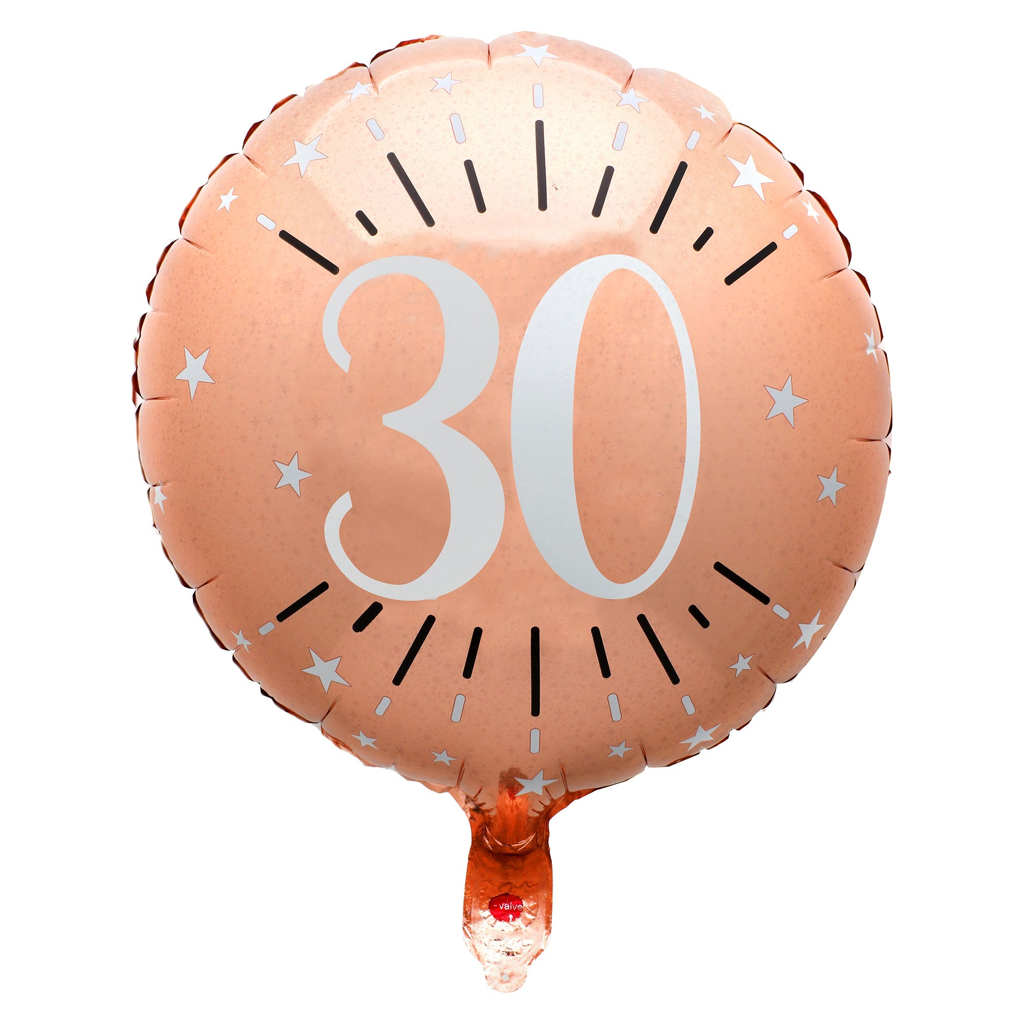 Sparkling Age 30 Foil Balloon Rose Gold 18in
