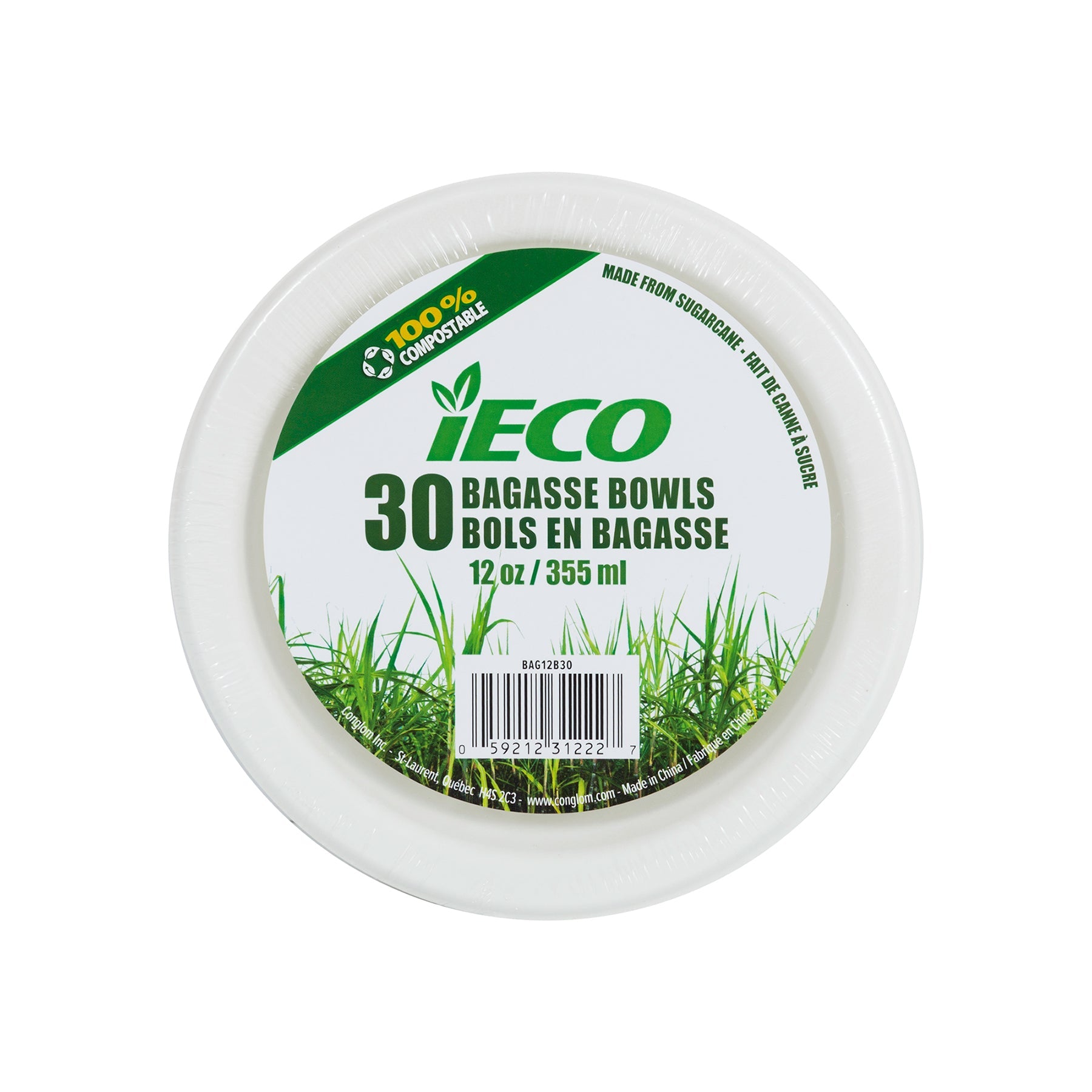iEco 30 Bagasse Bowls 12oz
