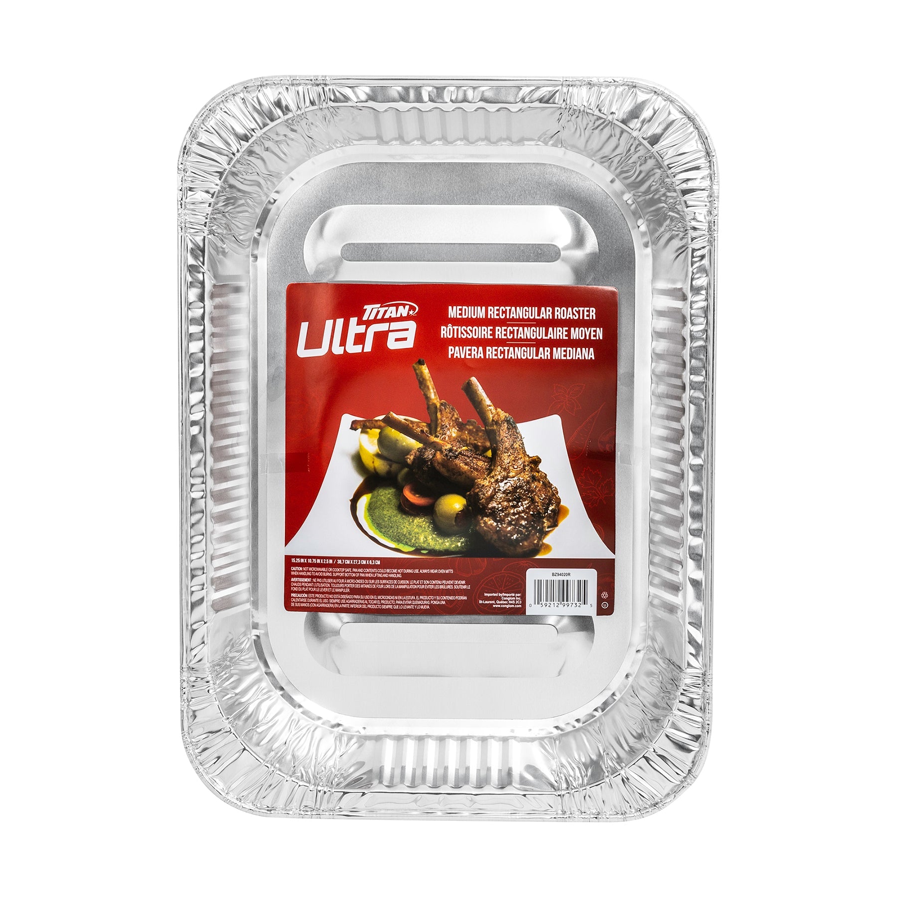Titan Aluminium Rectangular Roaster Medium 15.2x10.7x2.5in