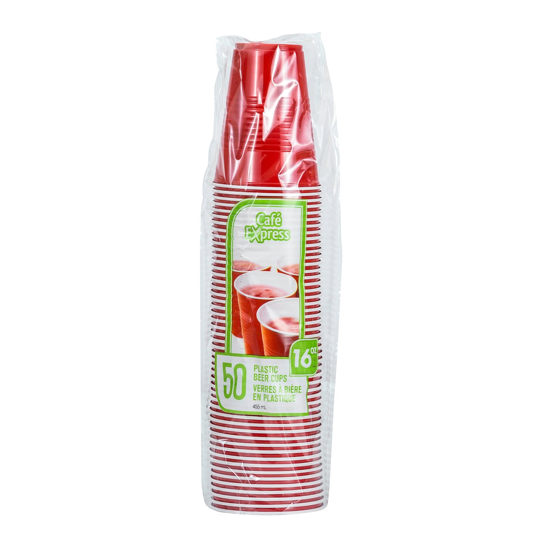Café Express 50 Beer Cups Red Plastic 16oz