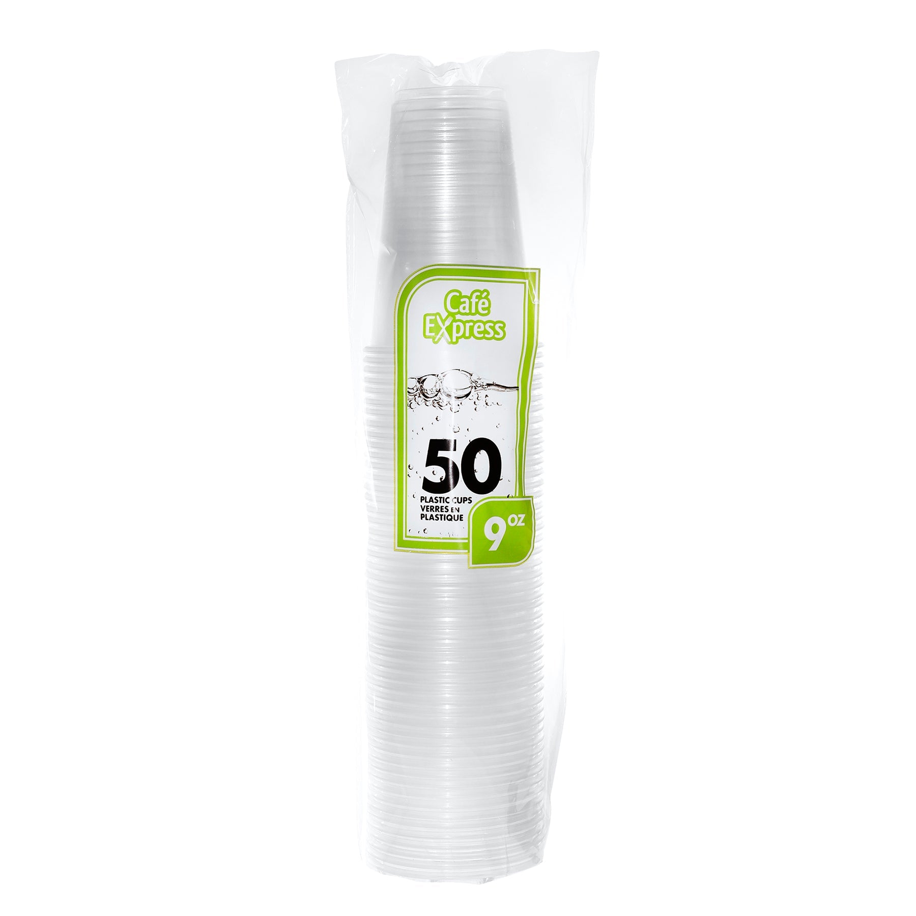 Café Express 50 Cups Clear Plastic 9oz
