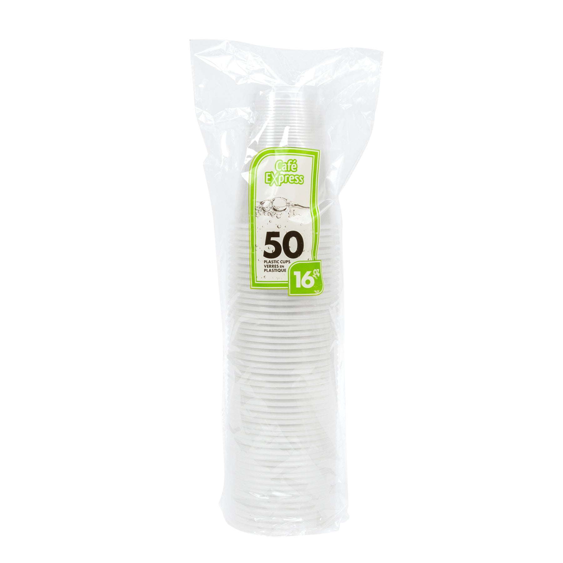 Café Express 50 Cups Clear Plastic 16oz