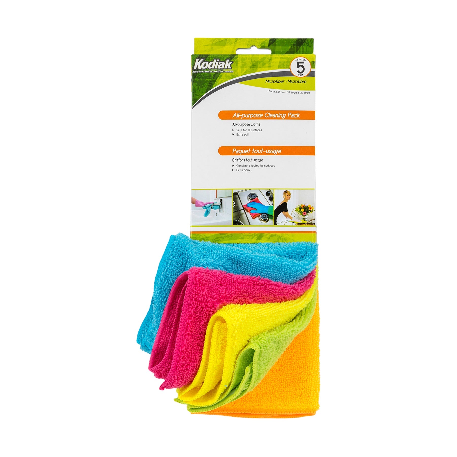 Kodiak 5 Microfiber All-Purpose Cloths 13.7x13.7in
