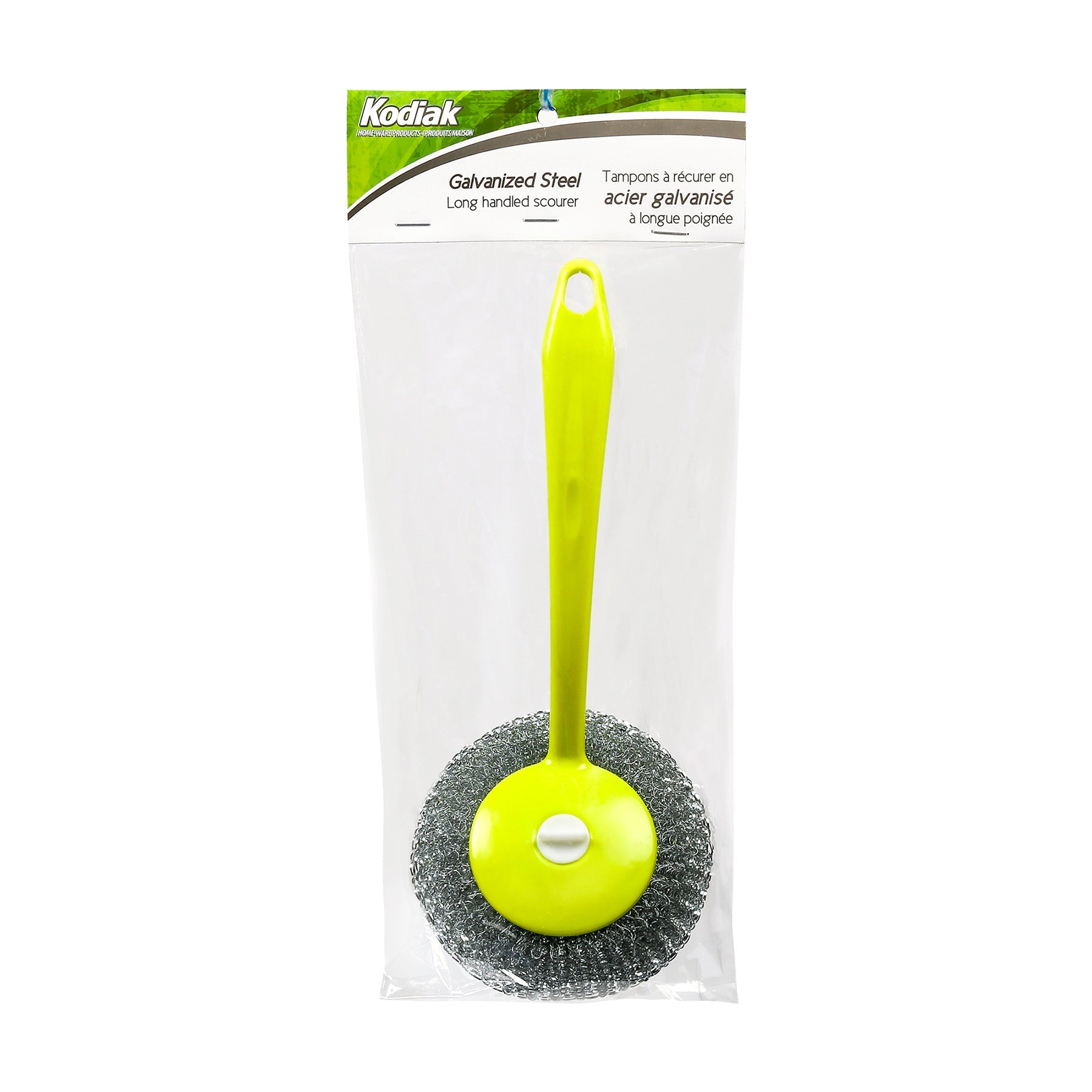 Kodiak Galvanized Steel Scourer Long Handle 10in 4in Pad