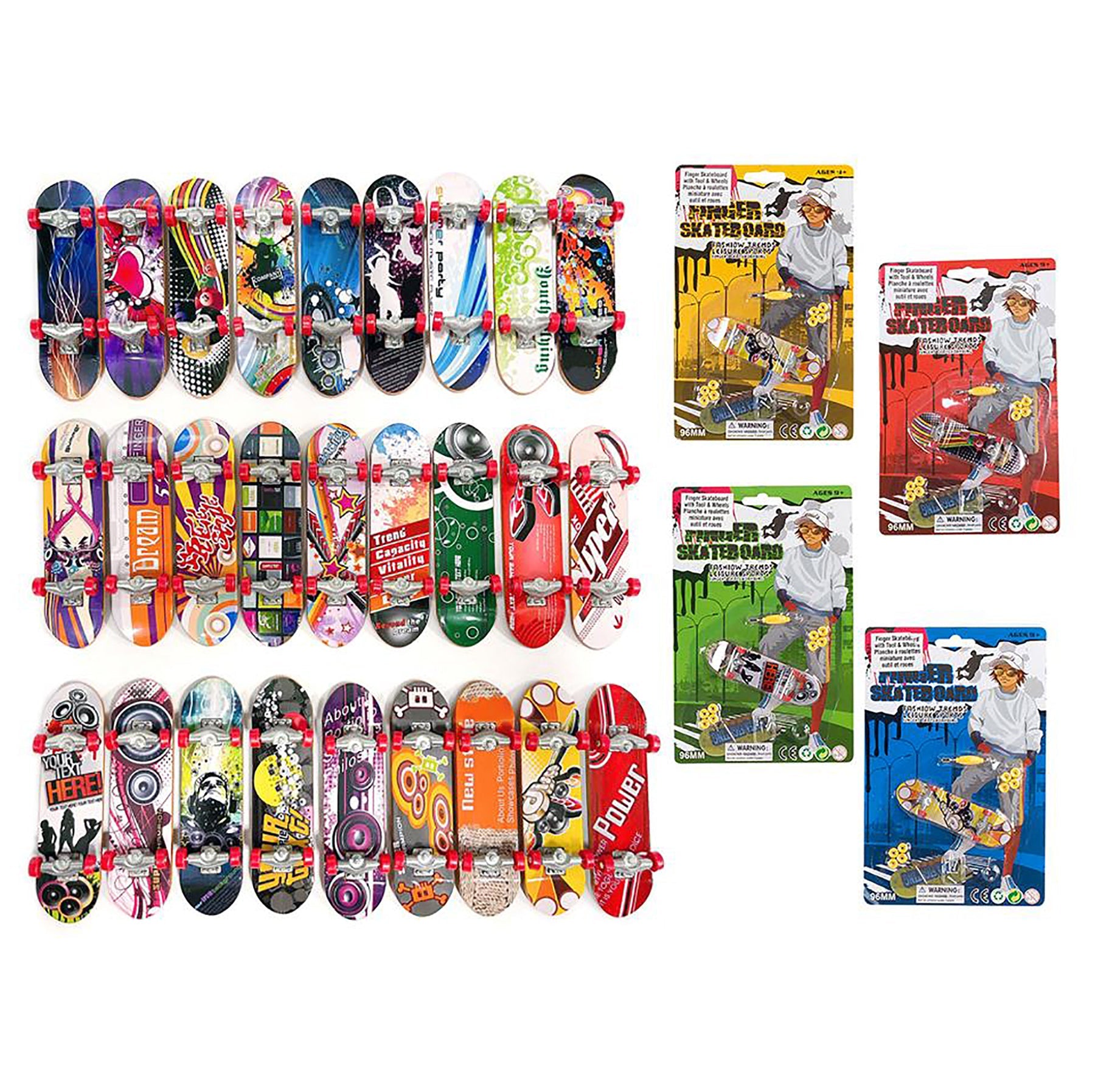 Finger Skateboard with Tool and Wheels 3.75in