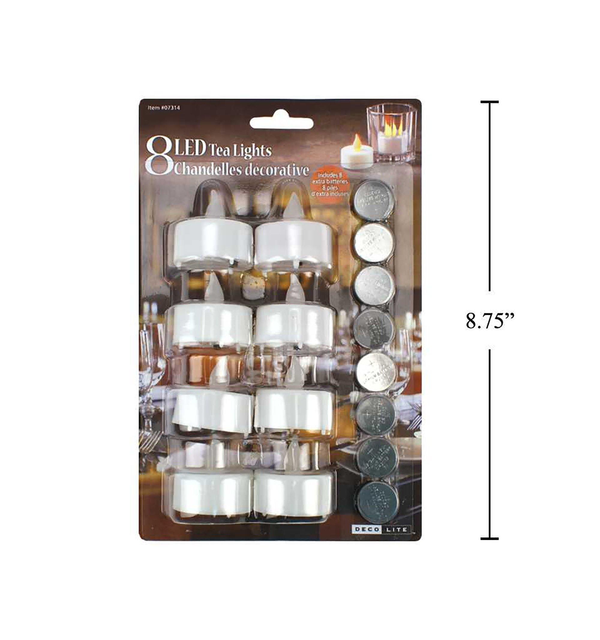 Deco Lite 8Pc Led Tealight Flicker - Dollar Max Dépôt