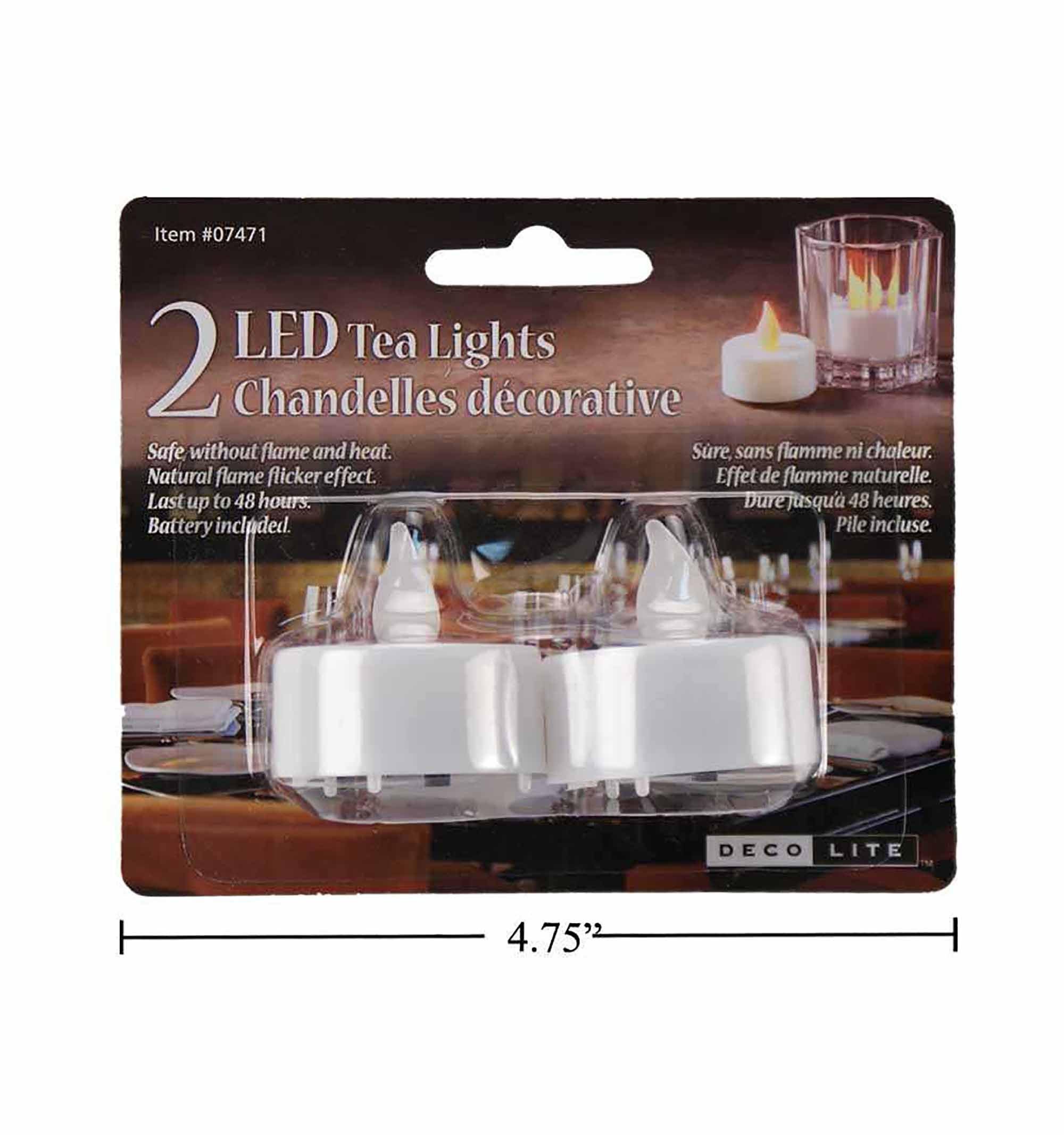 Deco Lite 2-Pc Led Tealight B/C - Dollar Max Dépôt