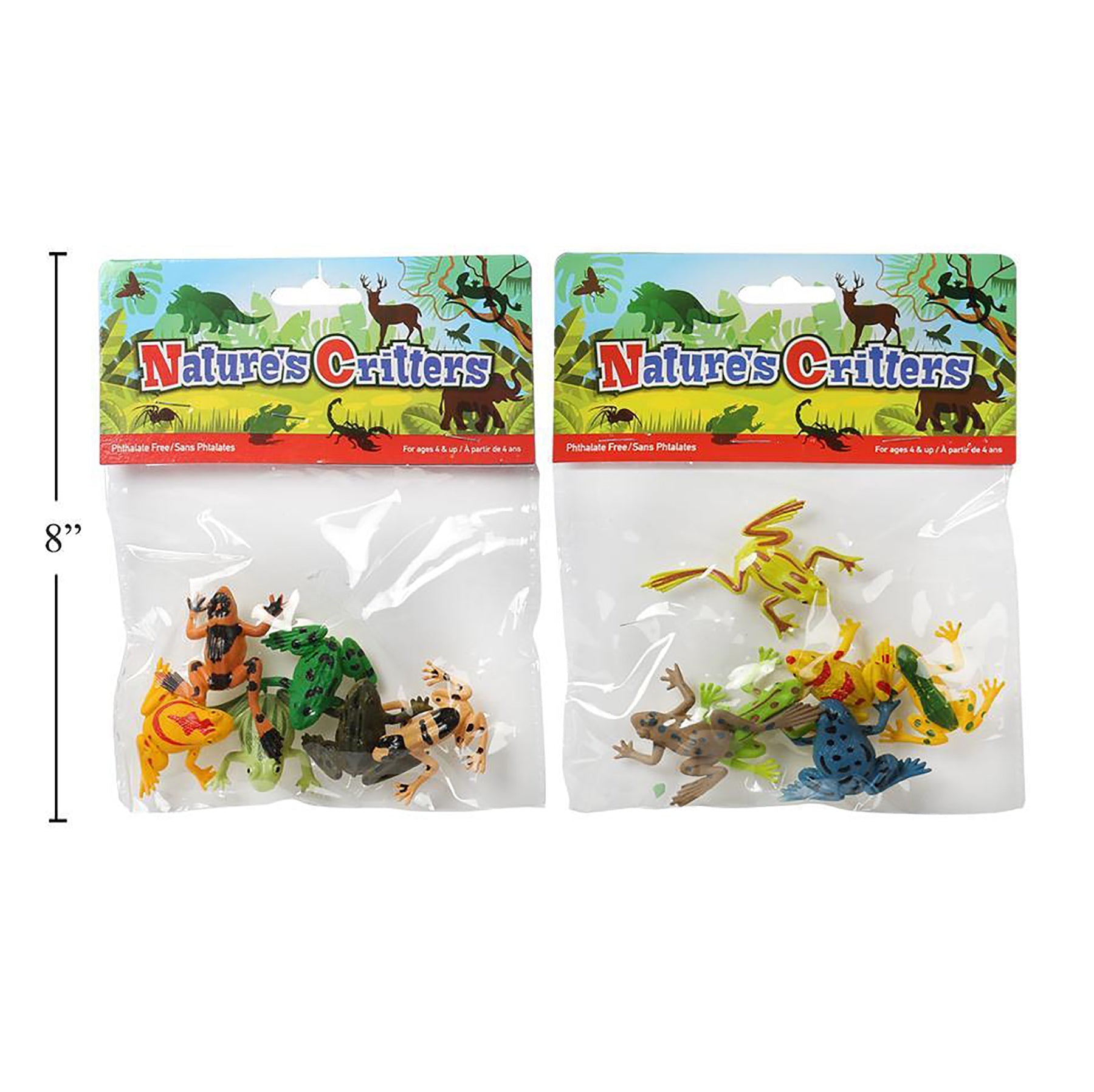 Nature's Critters 6 Plastic Frogs 1.3in