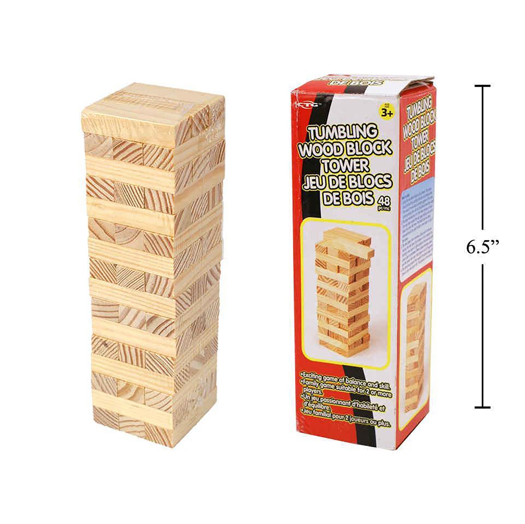 48pcs Tumbling Block Tower