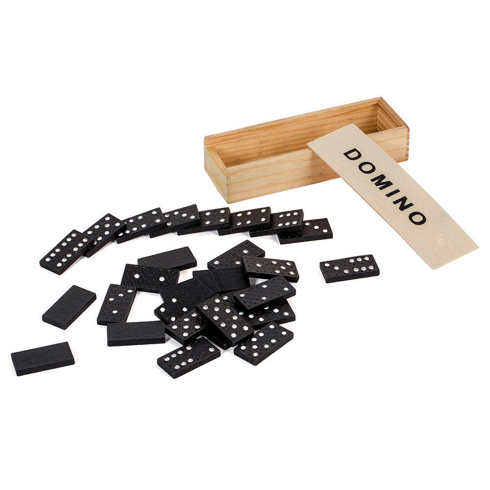 Dominoes 5.75x2x1.25in Wooden Box