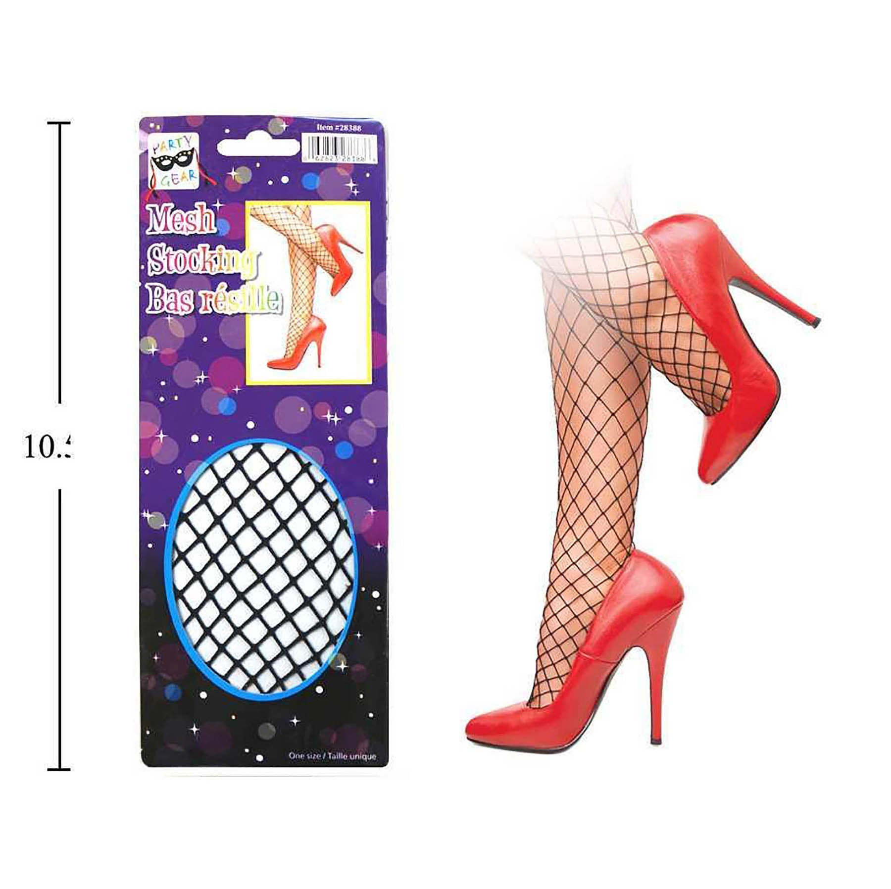 Party Gear Black Mesh Stockings One Size