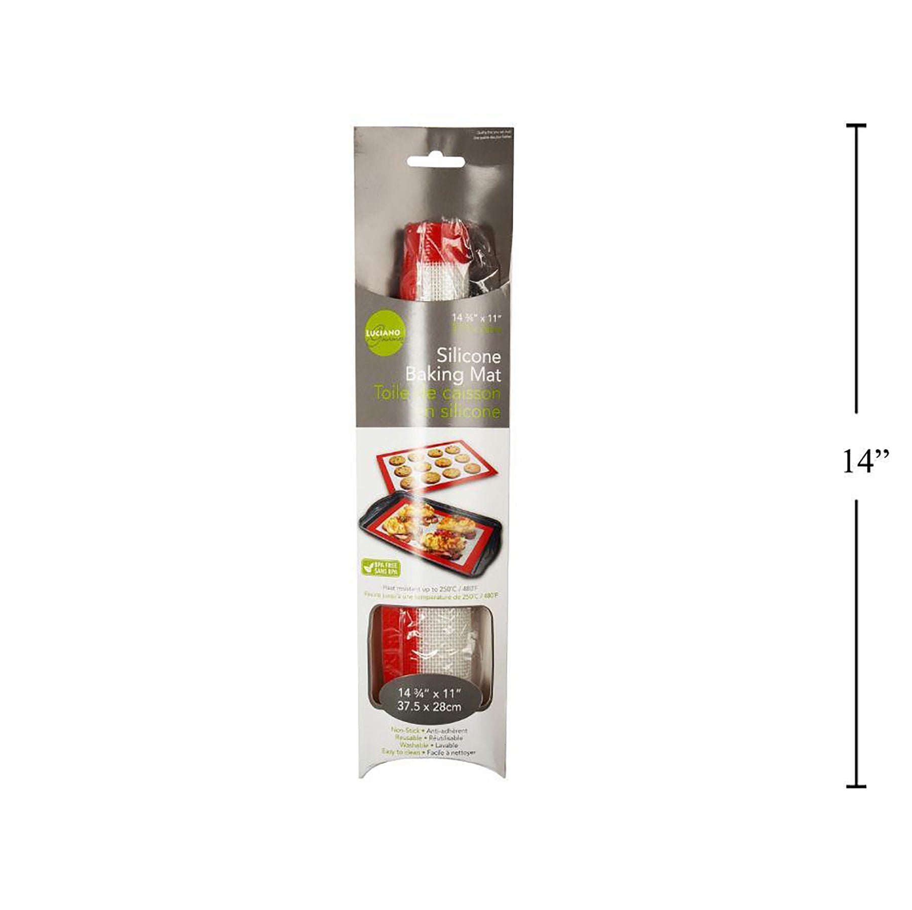 Luciano Gourmet Silicone Baking Mat 14.75x11in