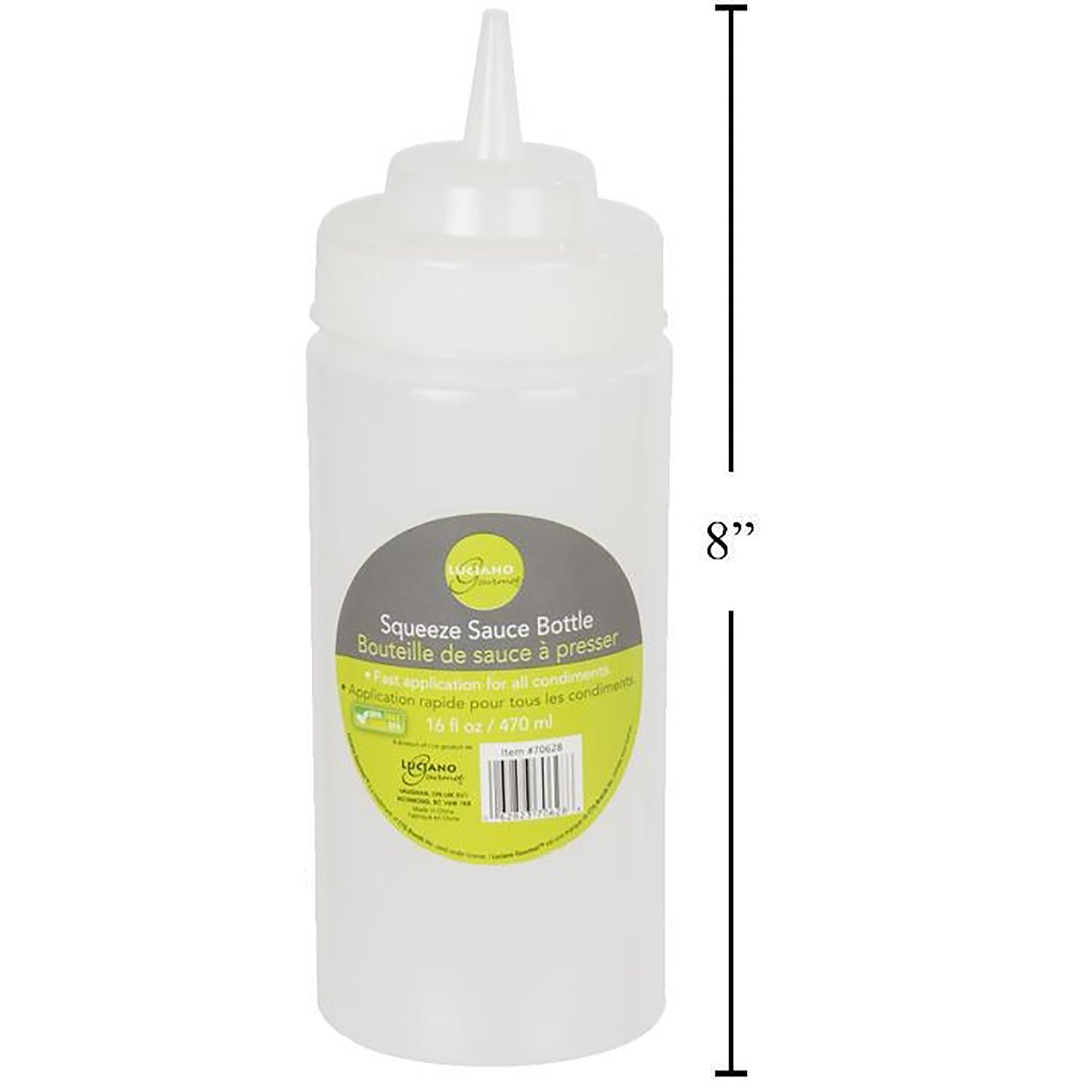 Luciano Gourmet Squeeze Plastic Bottle 16oz