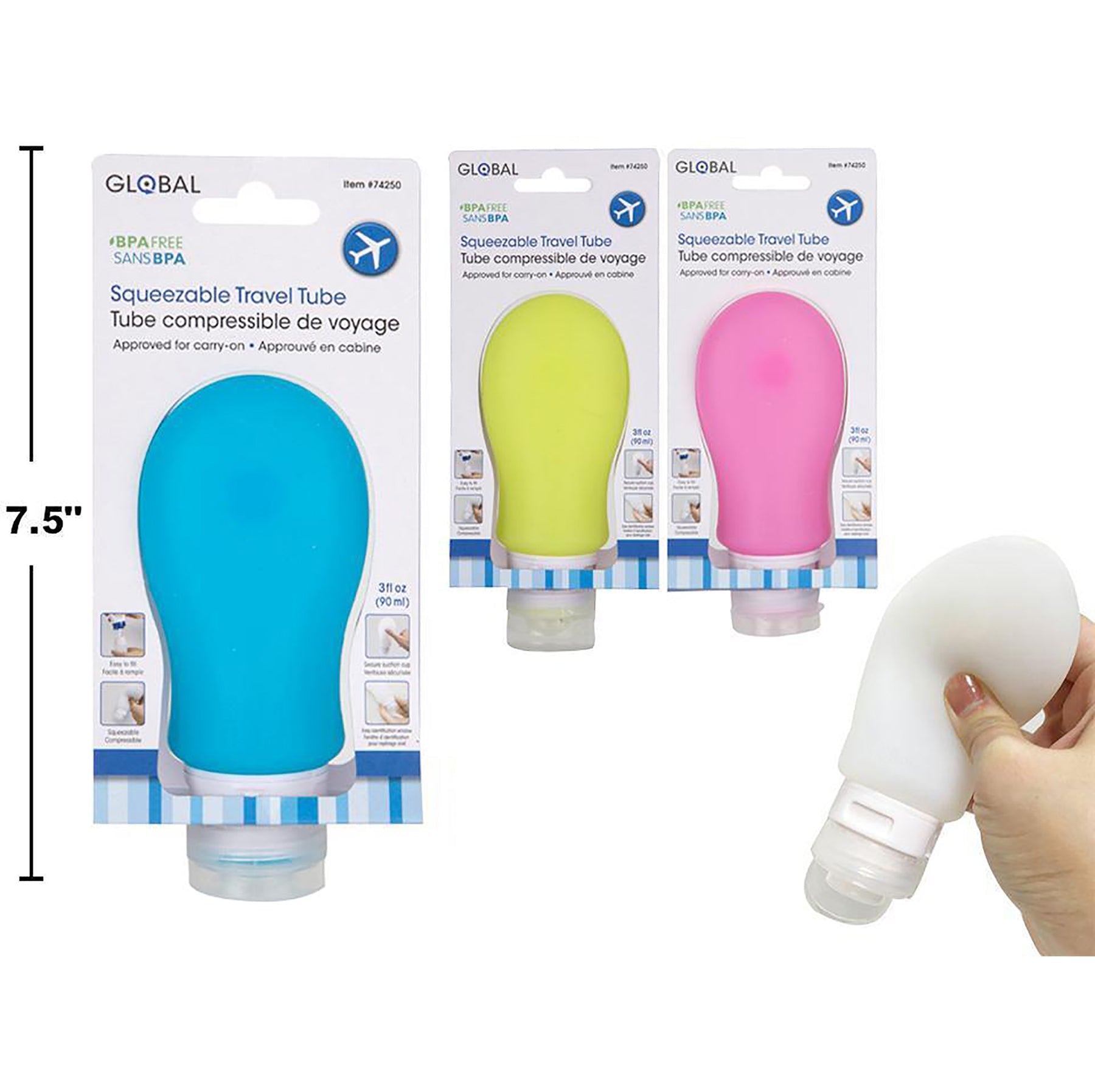 Global Squeezable Travel Tube 3oz